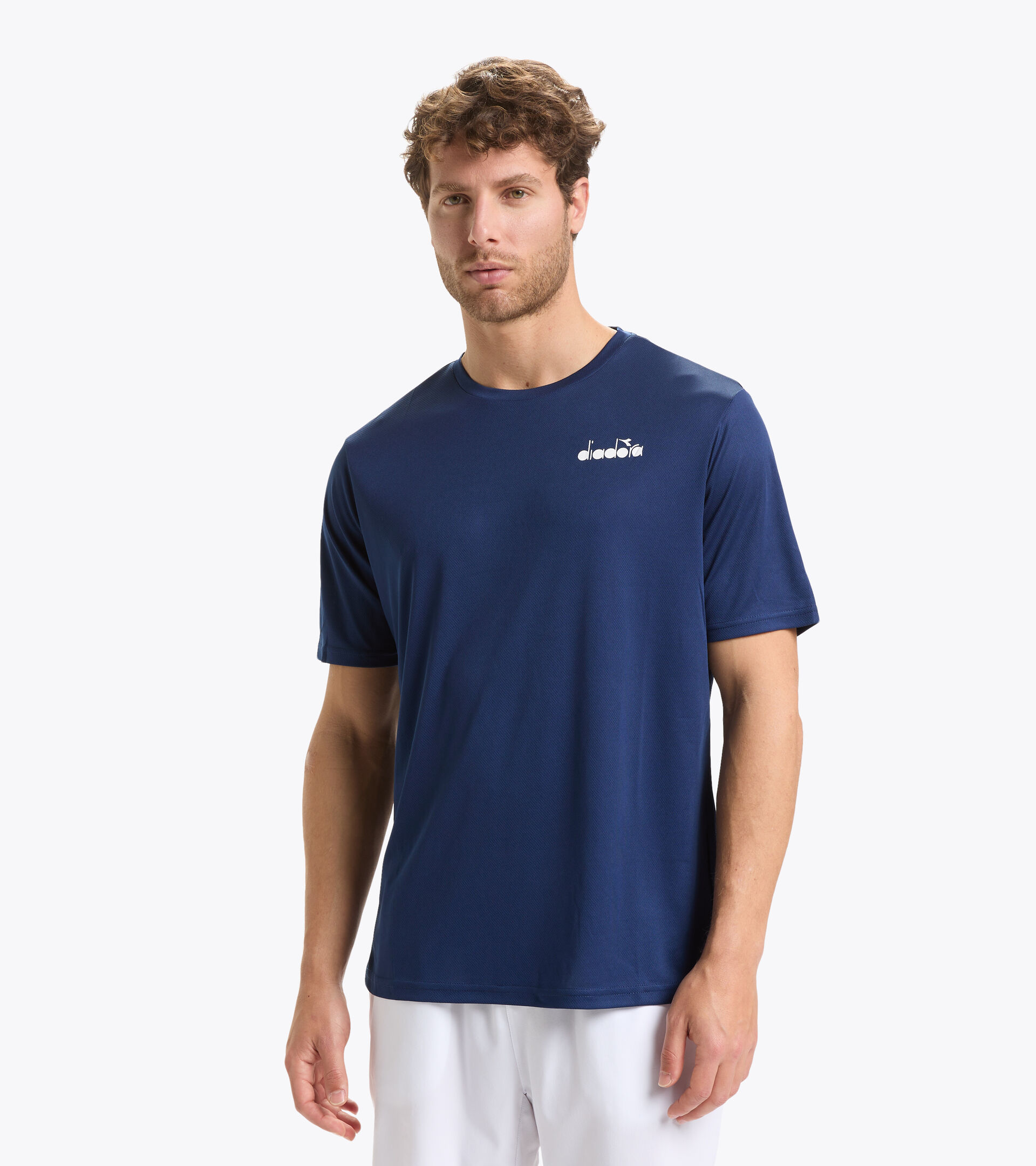 Short-sleeved tennis T-shirt - Men SS CORE T-SHIRT T SALTIRE NAVY - Diadora