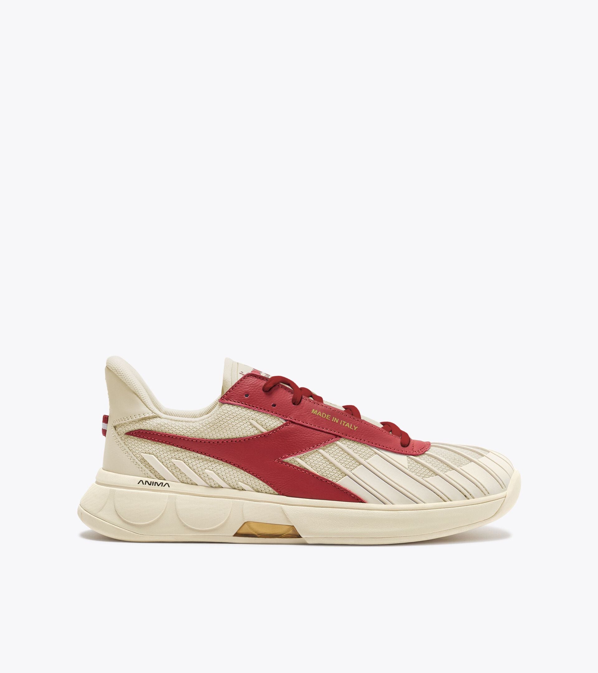 Zapatilla de tenis - Made in Italy - Para todos los g&eacute;neros B. ELITE STAR BLANCO/ROJO GRANATA - Diadora