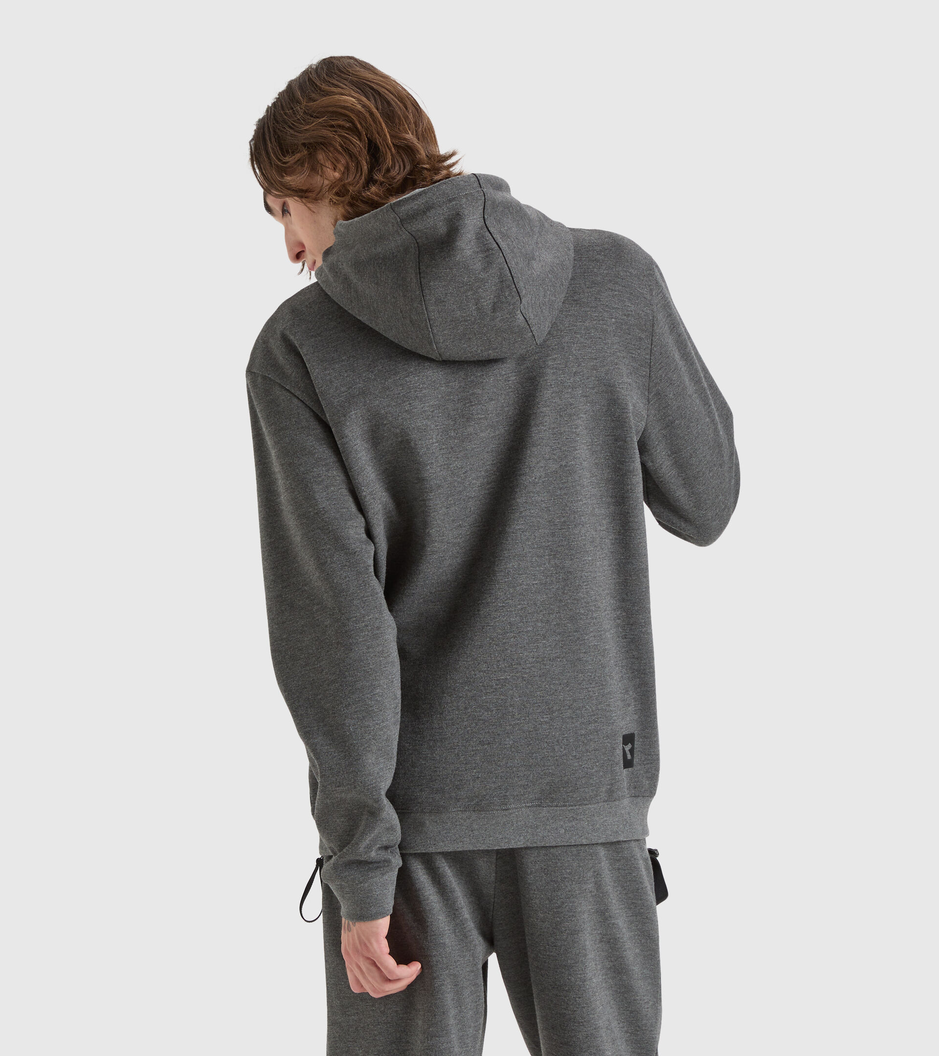 Sweat-shirt à capuche - Homme HOODIE URBANITY MELANGE GRIS FONCÃ‰ MOUETTE - Diadora