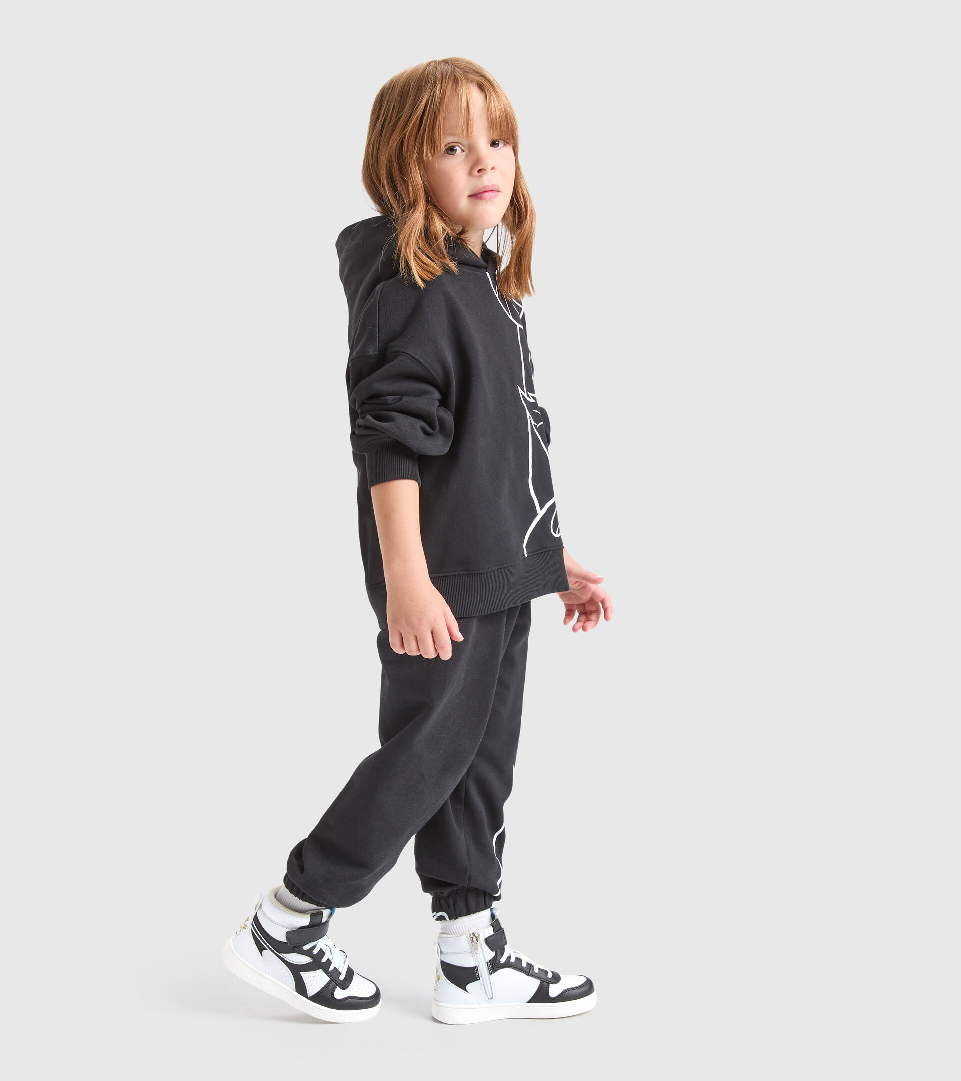 Hoodie - Kinder JU.HOODIE WB SCHWARZ - Diadora