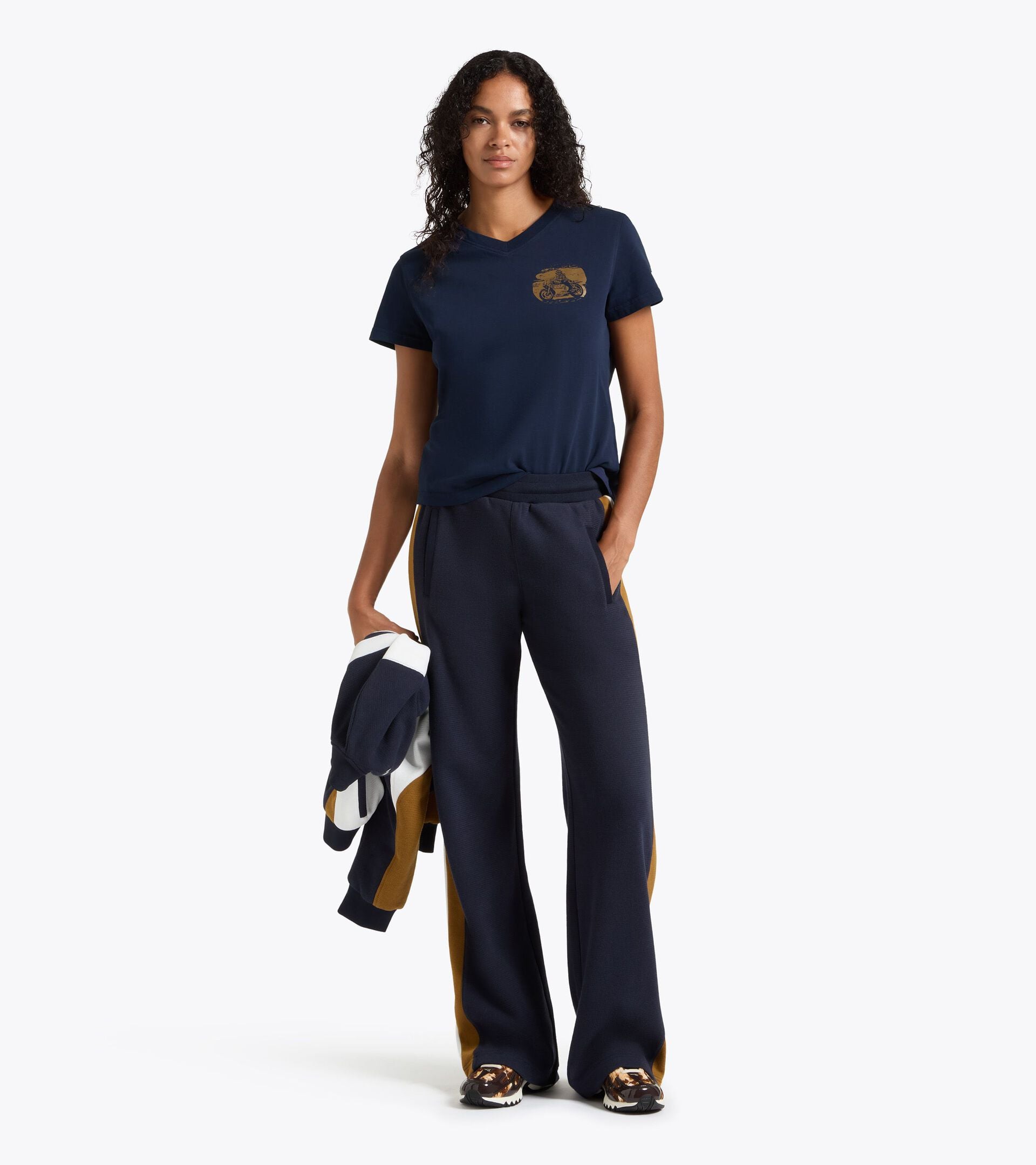 Cotton T-shirt - Made In Italy - Women&rsquo;s L. T-SHIRT SS LEGACY BLUE CORSAIR - Diadora