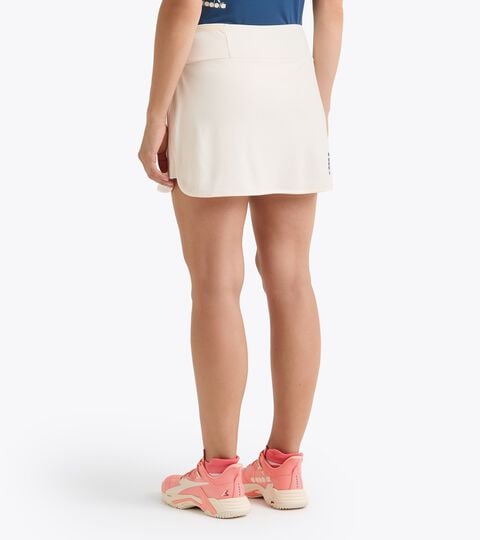L. SKIRT CORE, WHISPER WHITE Tennis skirt with integrated shorts - Women’s L. SKIRT CORE WHISPER WHITE - Diadora