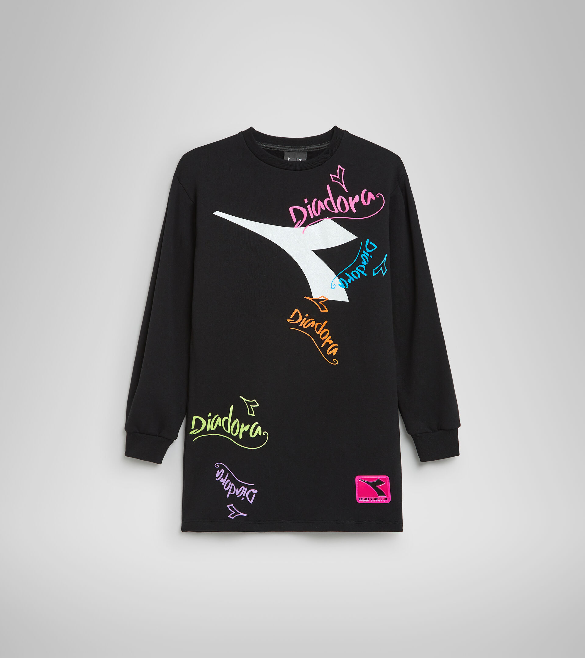 Casual dress - Girl JG.SWEAT CREW DRESS D BLACK - Diadora
