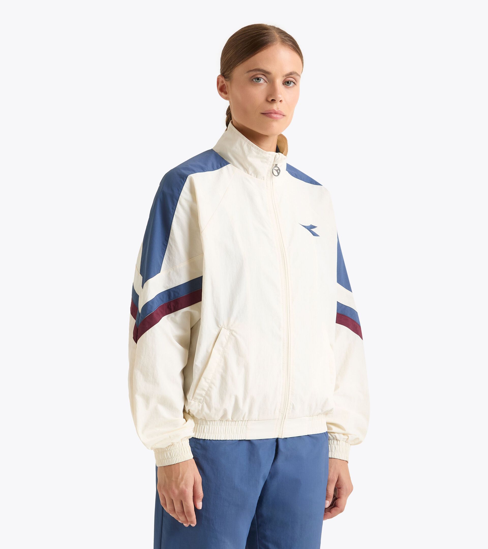Chaqueta de tenis - Competición - Para todos los géneros U. TRACK JACKET MATCH BLANCO MURMURAR - Diadora