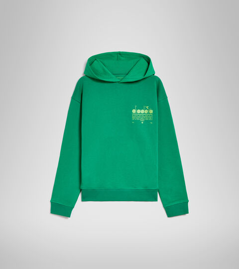 HOODIE MANIFESTO, VERT JOYEUX Sweat-shirt à capuche en Coton - Unisexe HOODIE MANIFESTO VERT JOYEUX - Diadora