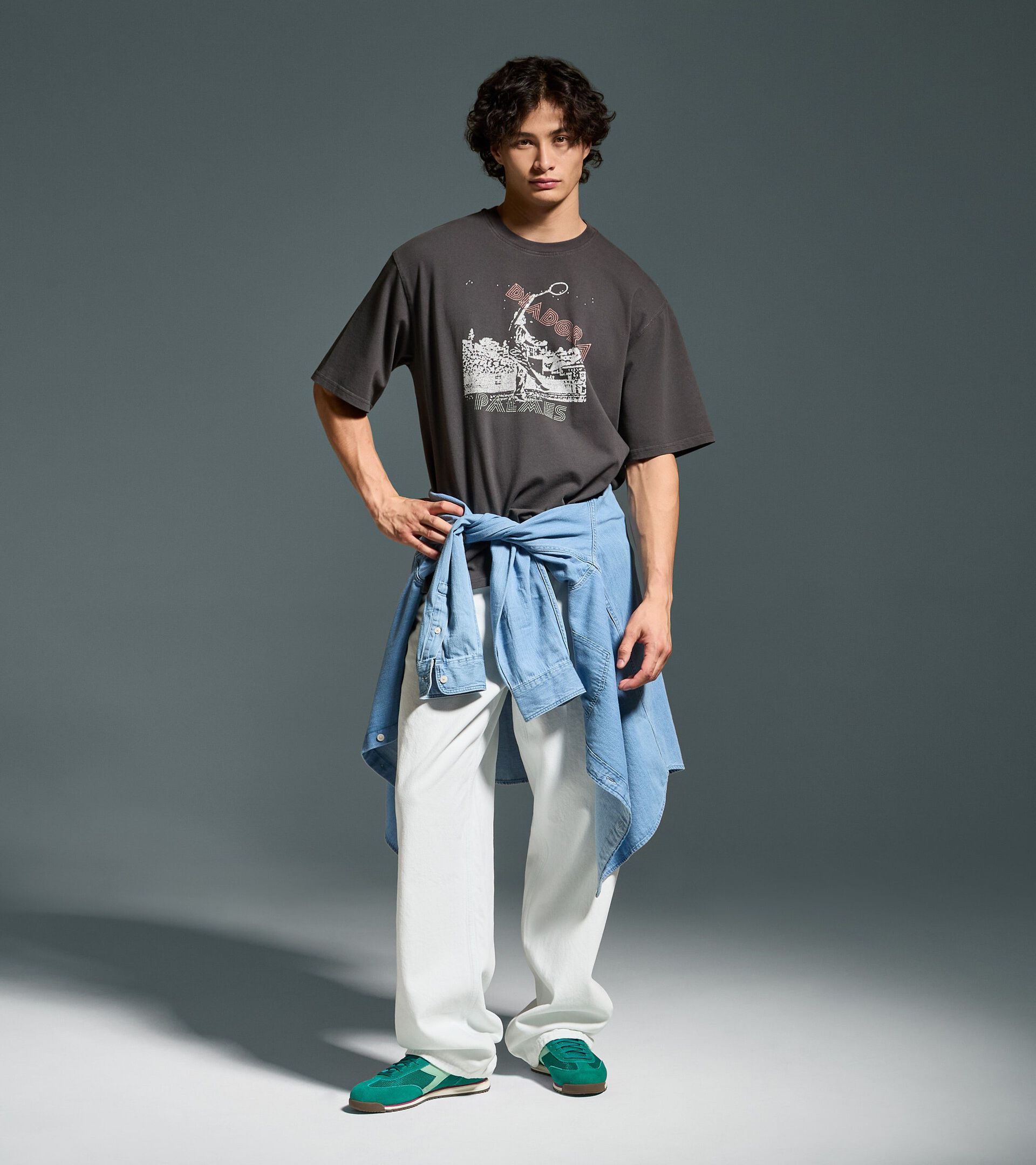 Legacy t-shirt with OG archive print - Made in Italy - All-gender T-SHIRT SS LEGACY I BLACK OYSTER - Diadora