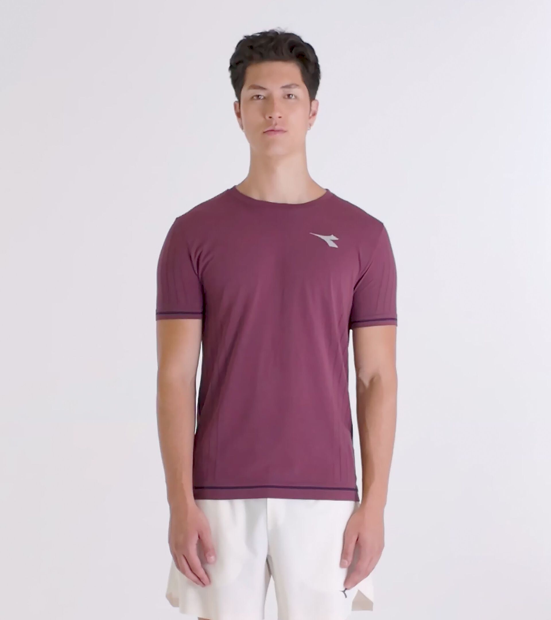 Technical t-shirt for temperature control -  Tennis - Men’s
 SS T-SHIRT ICON STRATOUNO MAROON BANNER - Diadora