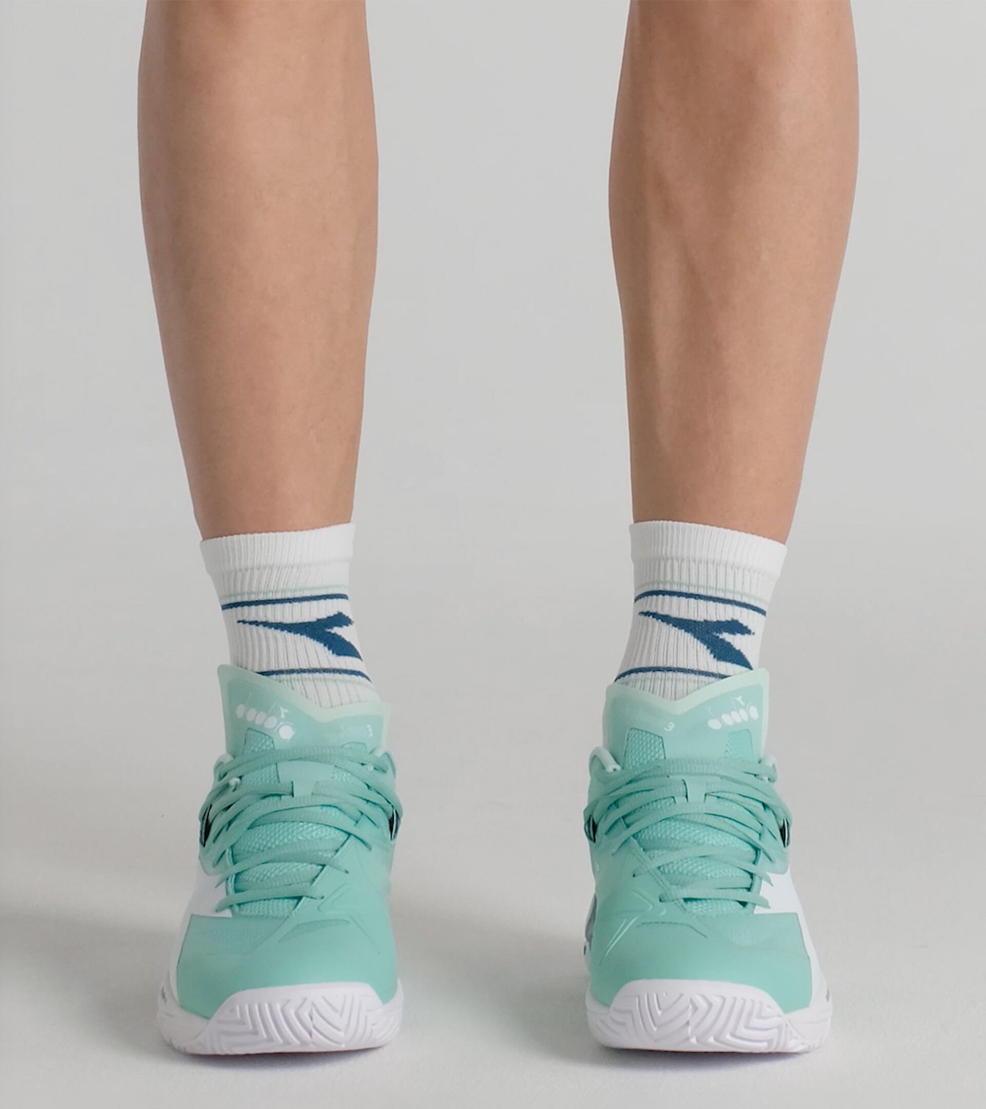 Tennis shoe for hard surfaces and clay courts - Stability - Men&rsquo;s B.ICON 3 AG CABBAGE/WHITE - Diadora