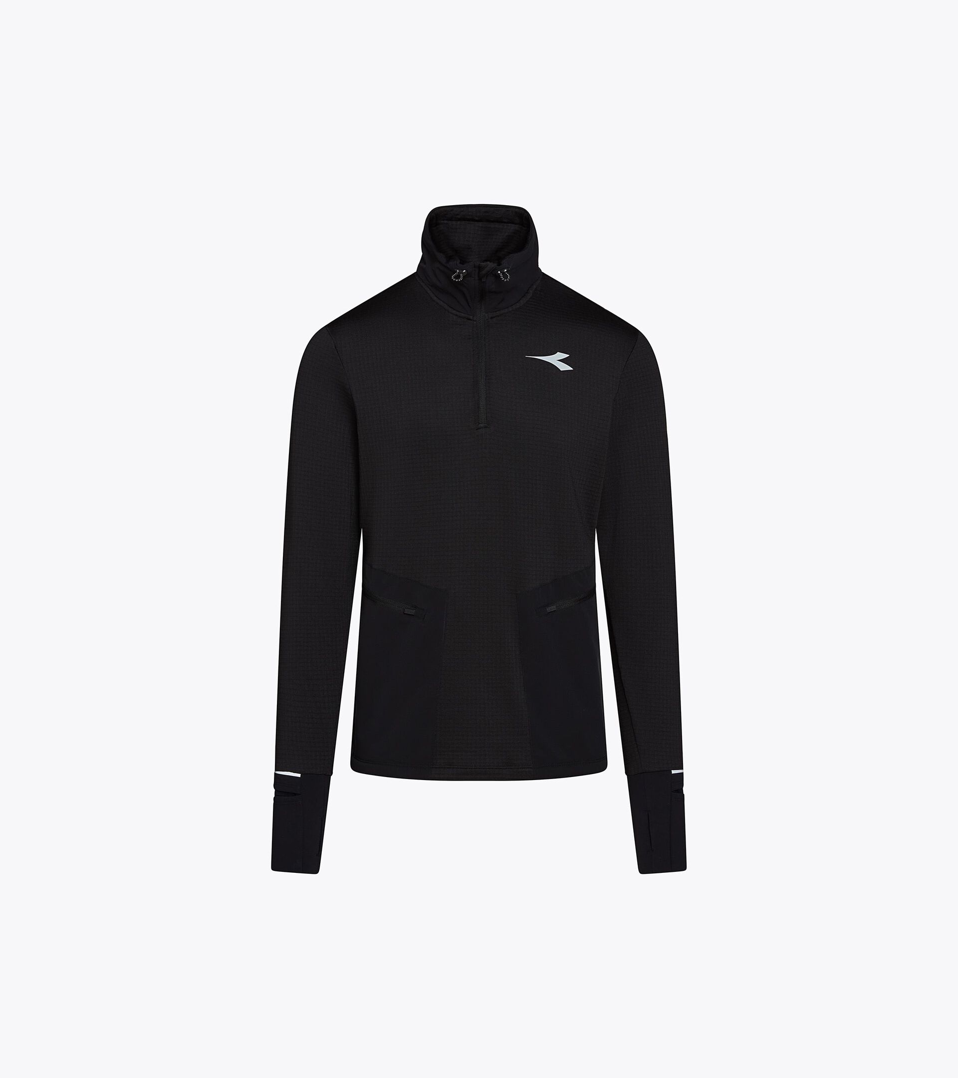 Thermoregulating Fleece with FIBRAZERO Yarns - Running Winter Protection - Men&rsquo;s WARM UP WINTER FIBRAZERO BLACK - Diadora