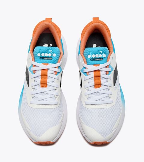 MYTHOS BLUSHIELD VIGORE 3, WHITE/BLACK/AQUARIUS Running shoe - Stability and protection - Men’s MYTHOS BLUSHIELD VIGORE 3 WHITE/BLACK/AQUARIUS - Diadora
