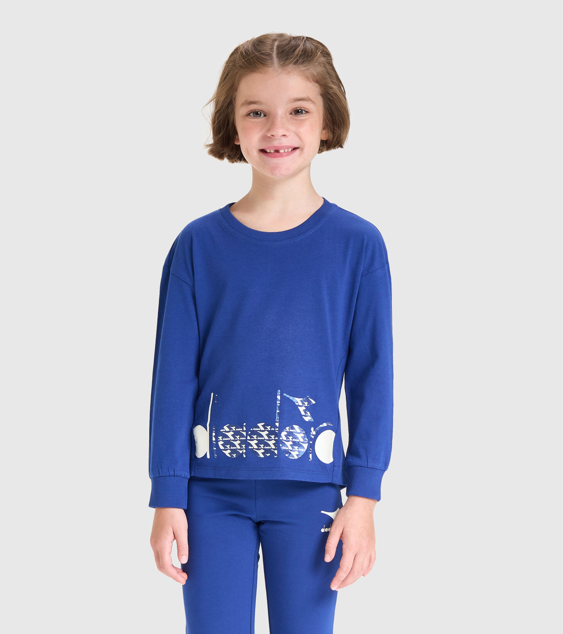 Long-sleeved T-shirt - Kids JG.T-SHIRT LS TWINKLE TWILIGHT BLUE - Diadora