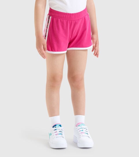 Pantalones cortos deportivos de algodón - Niñas y adolescentes JG.SHORT BLOSSOM FUCSIA MORADO - Diadora