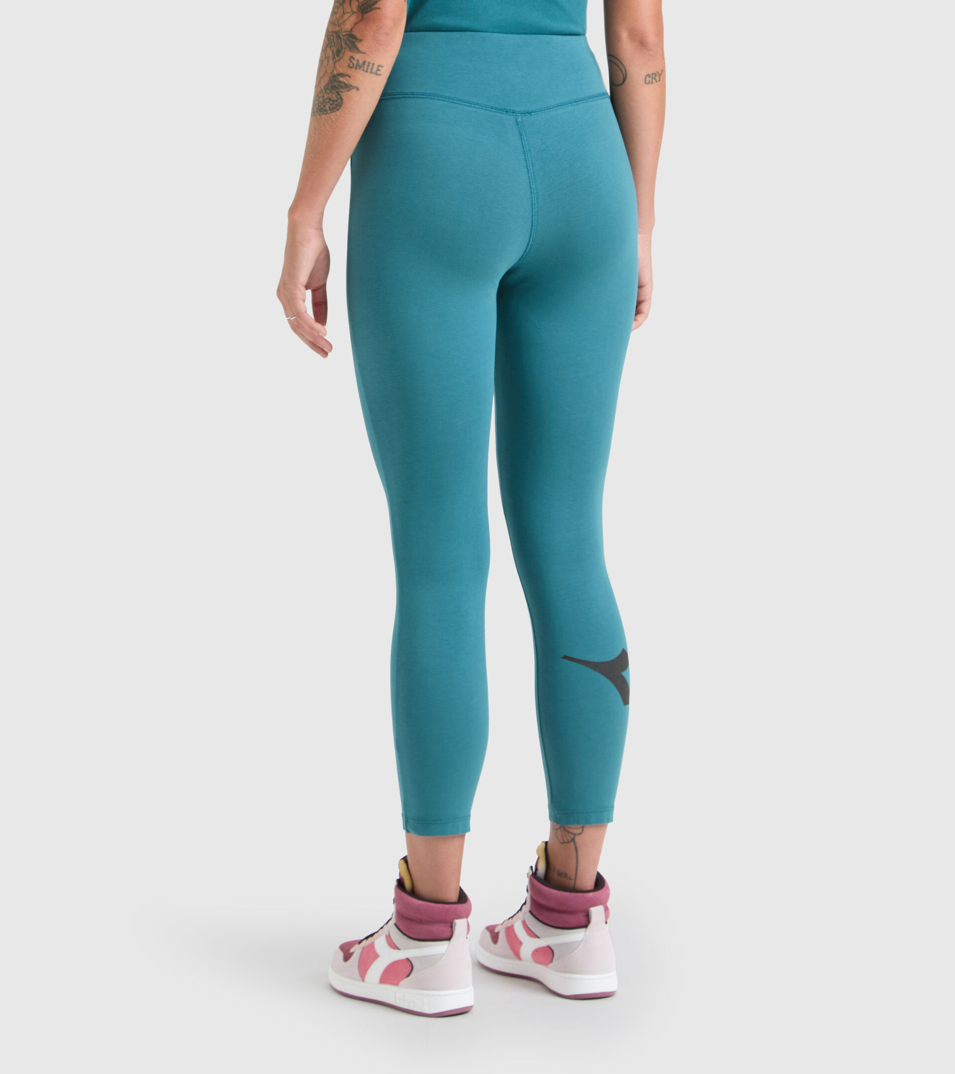 Stretch cotton leggings - Women’s L. LEGGINGS MANIFESTO BLUE PACIFIC - Diadora