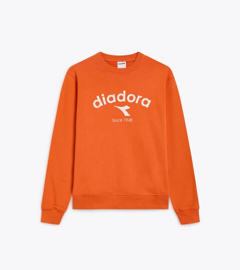 Crewneck sweatshirt - Gender Neutral
 SWEATSHIRT CREW ATHL. LOGO PUREED PUMPKIN - Diadora