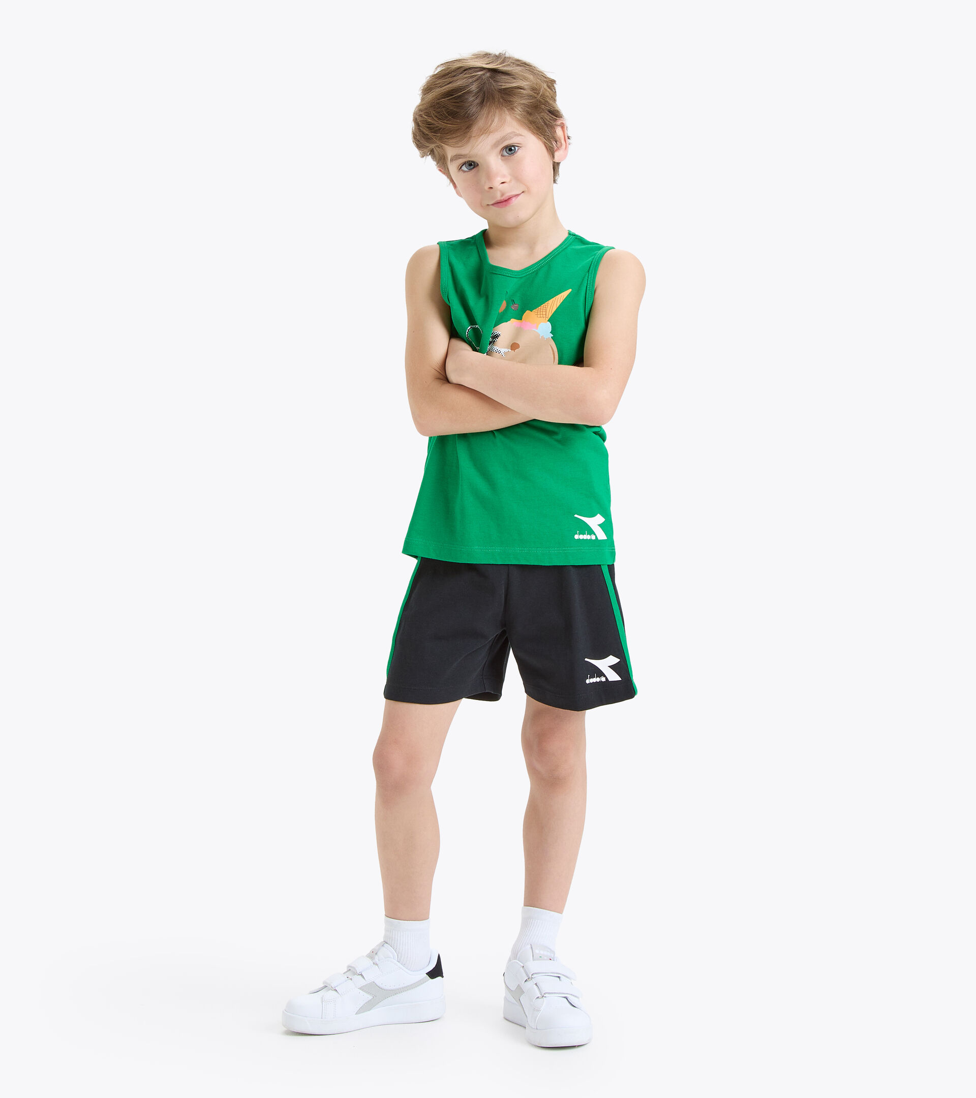Completo Sportivo Diadora JB.Set SL - Maglietta E Pantaloncini Bambini - Foto 4