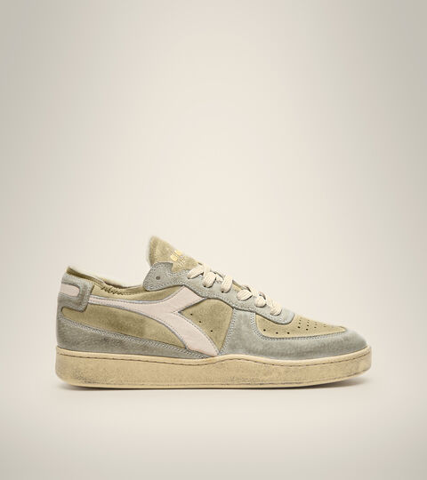 Heritage shoe - Unisex MI BASKET ROW CUT PIGSKIN USED BEIGE ALMOND OIL - Diadora