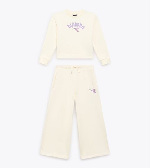 JG. TRACKSUIT (BR), GARDENIA WHITE Coordinated tracksuit - Girl
 JG. TRACKSUIT (BR) GARDENIA WHITE - Diadora