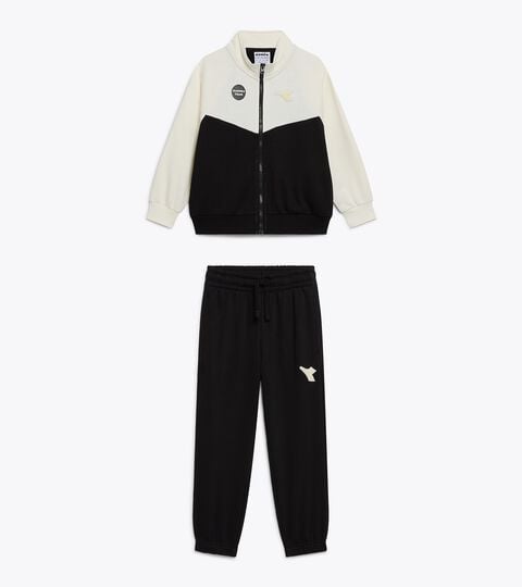 Ch&aacute;ndal cotton look - Regular/Relaxed - Ni&ntilde;os y ni&ntilde;as JU. TRACKSUIT FZ LOGO (FT) NEGRO - Diadora