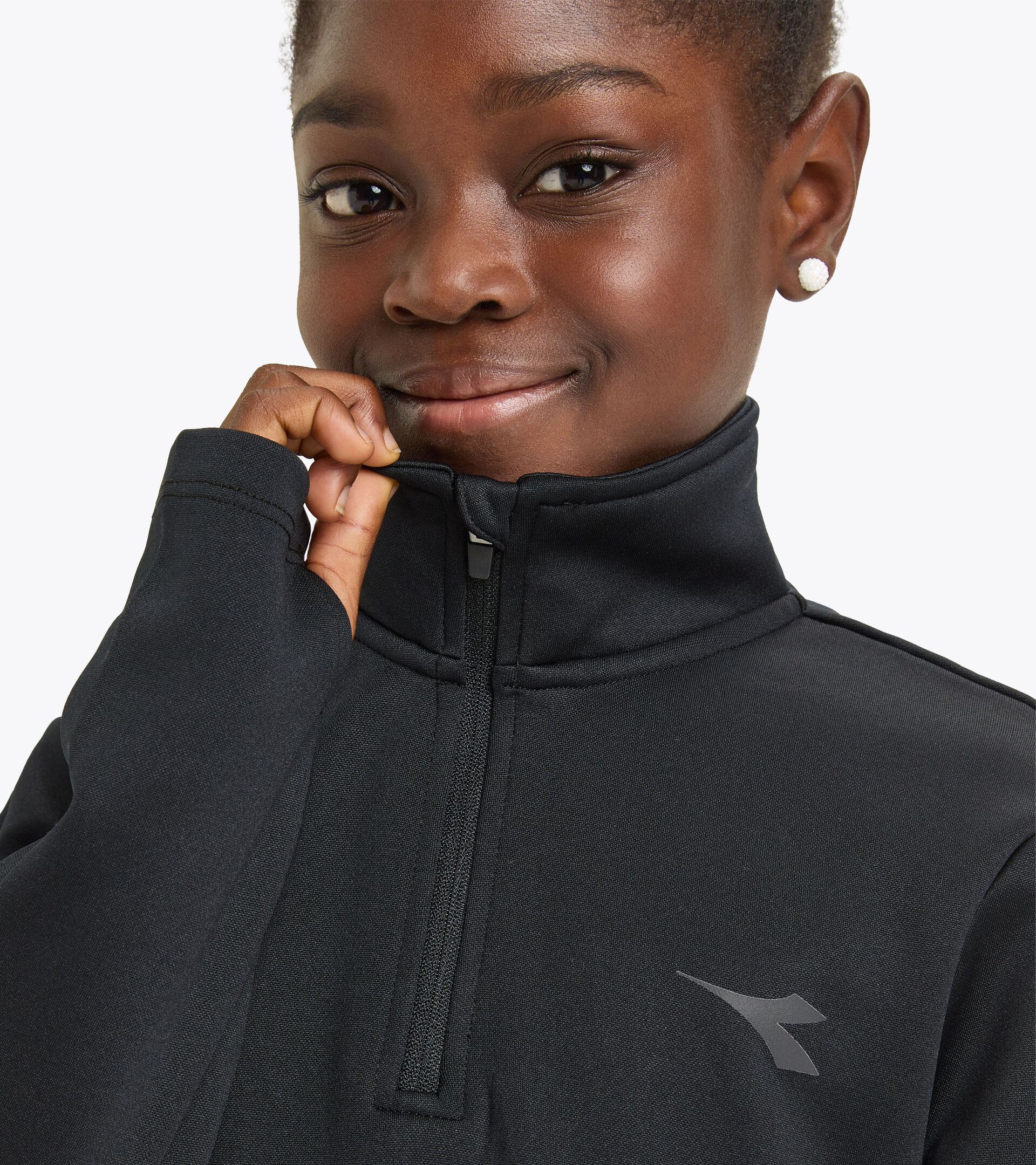 Sports shirt - Kids - Gender Neutral J. WARM UP BLACK - Diadora