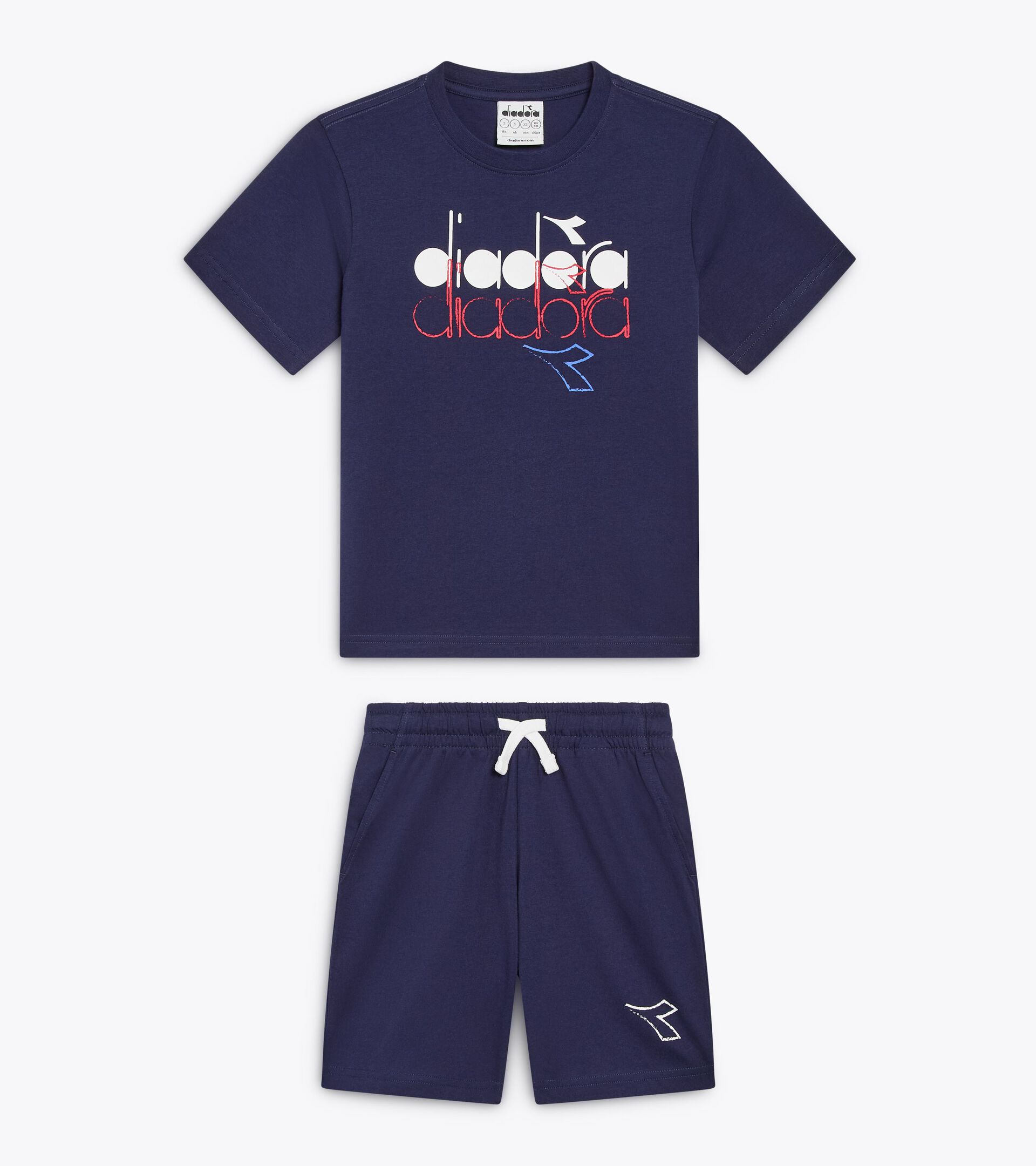 Sports set - T-shirt and shorts - Boy JB. SET  ESSENTIAL SPORTS SS BLUE DENIM - Diadora