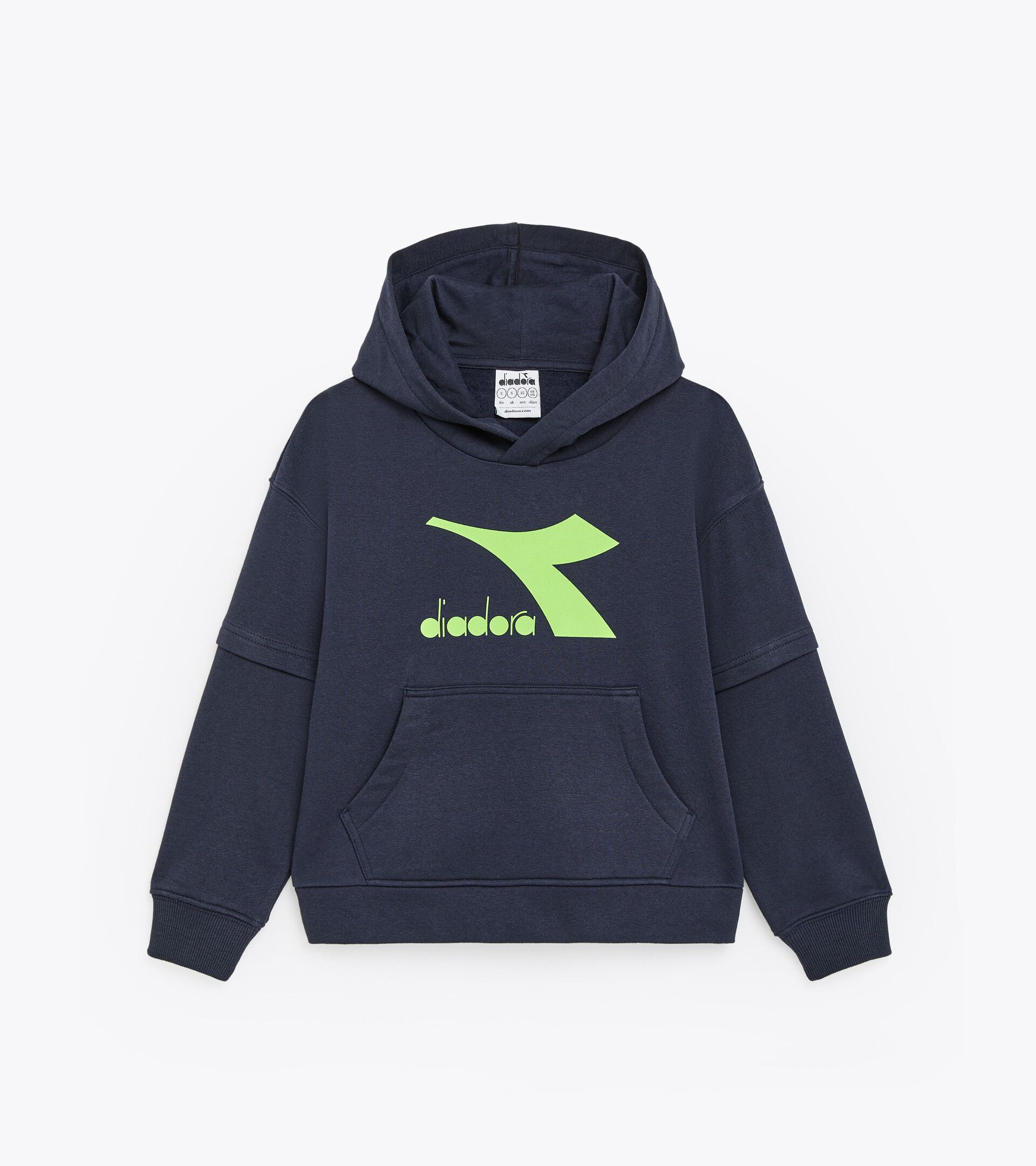 Sweat-shirt de sport - Garçon JB. HOODIE NEON BLEU CABAN - Diadora