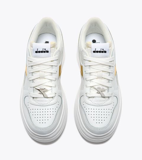 MAGIC BOLD METAL WN, WHITE/GOLD Sports sneakers - Women’s - Platform sole MAGIC BOLD METAL WN WHITE/GOLD - Diadora