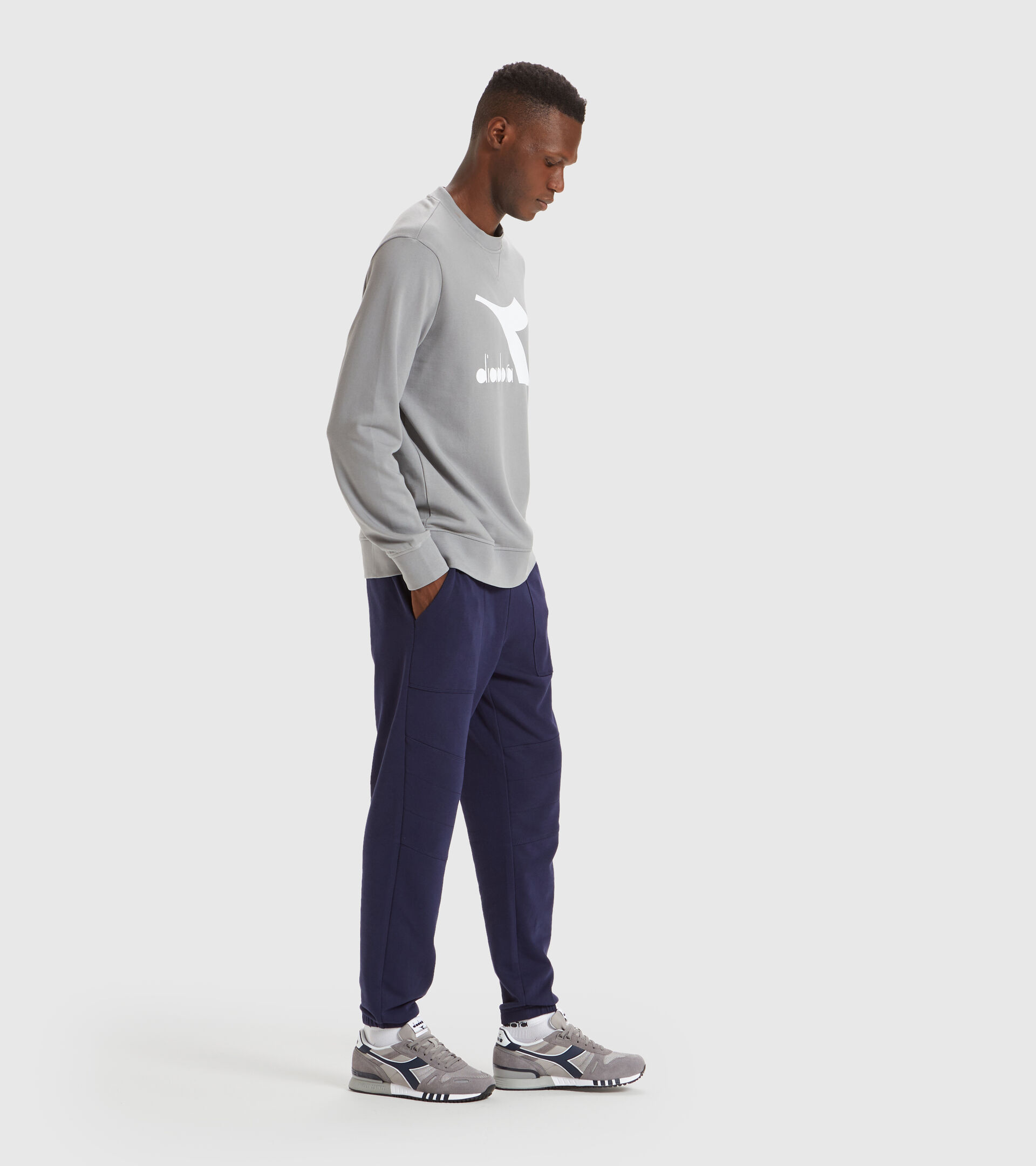 Sports trousers - Men PANTS CUFF SHIELD CLASSIC NAVY - Diadora