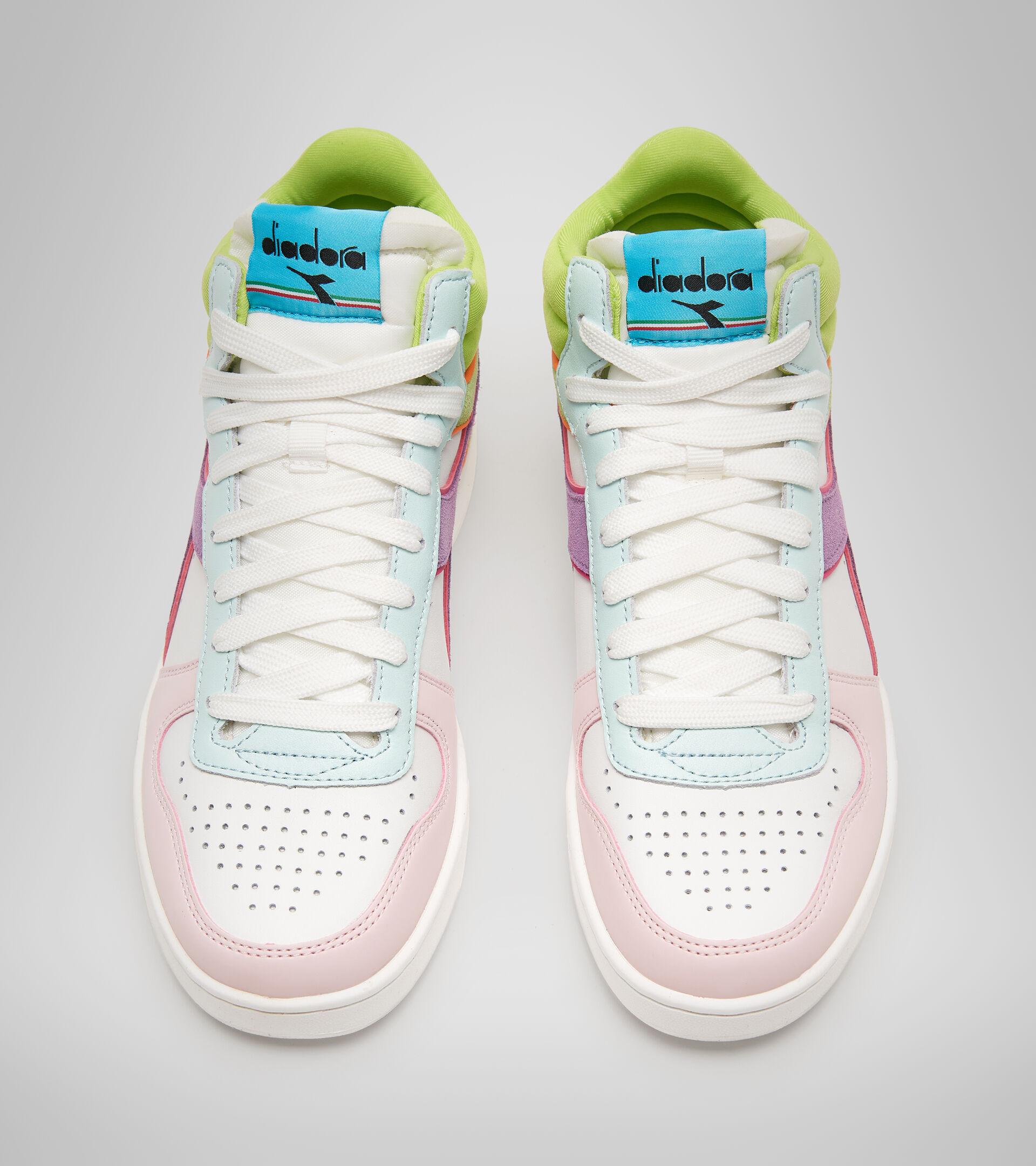 Sports shoes - Women MAGIC BASKET DEMI WN WHITE/POTPOURRI/BLUE GRASS - Diadora