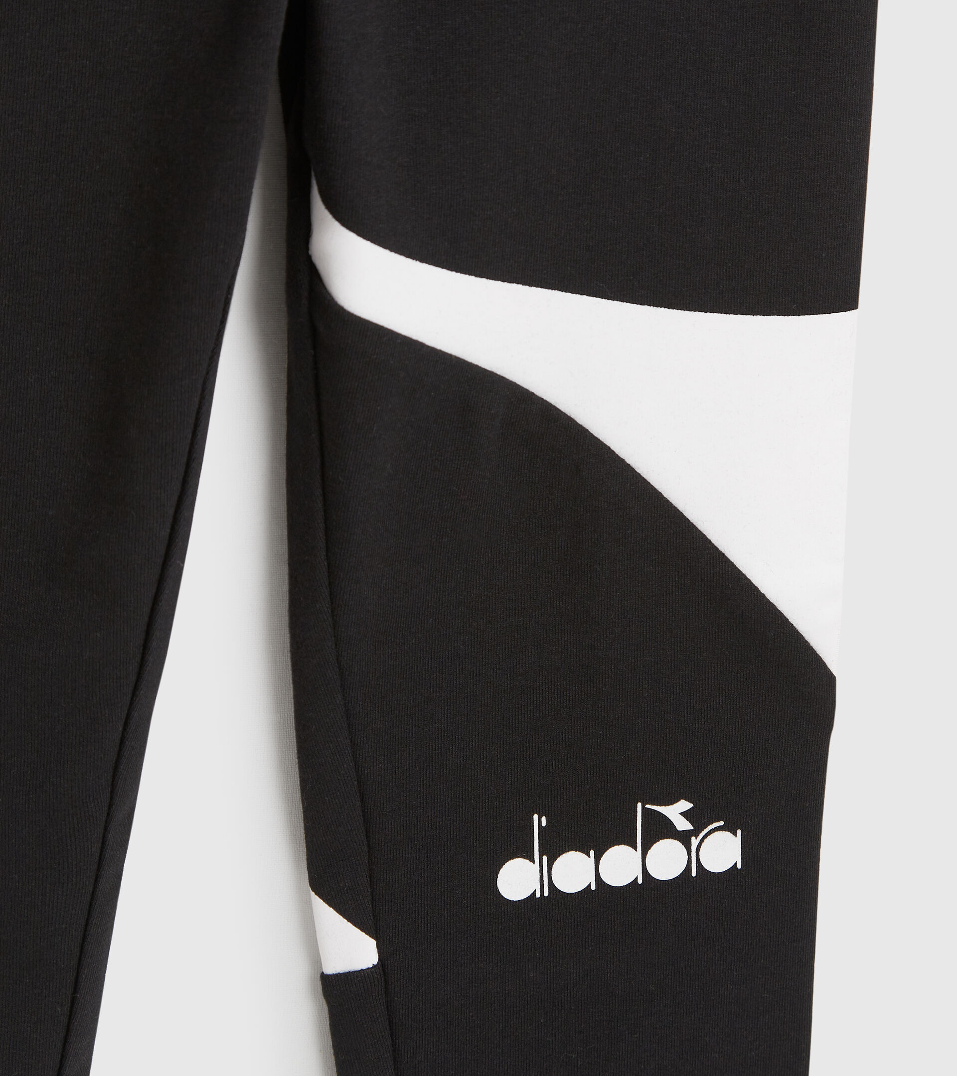 Stretch cotton terrycloth sports leggings - Girls JG.LEGGINGS POWER LOGO BLACK - Diadora