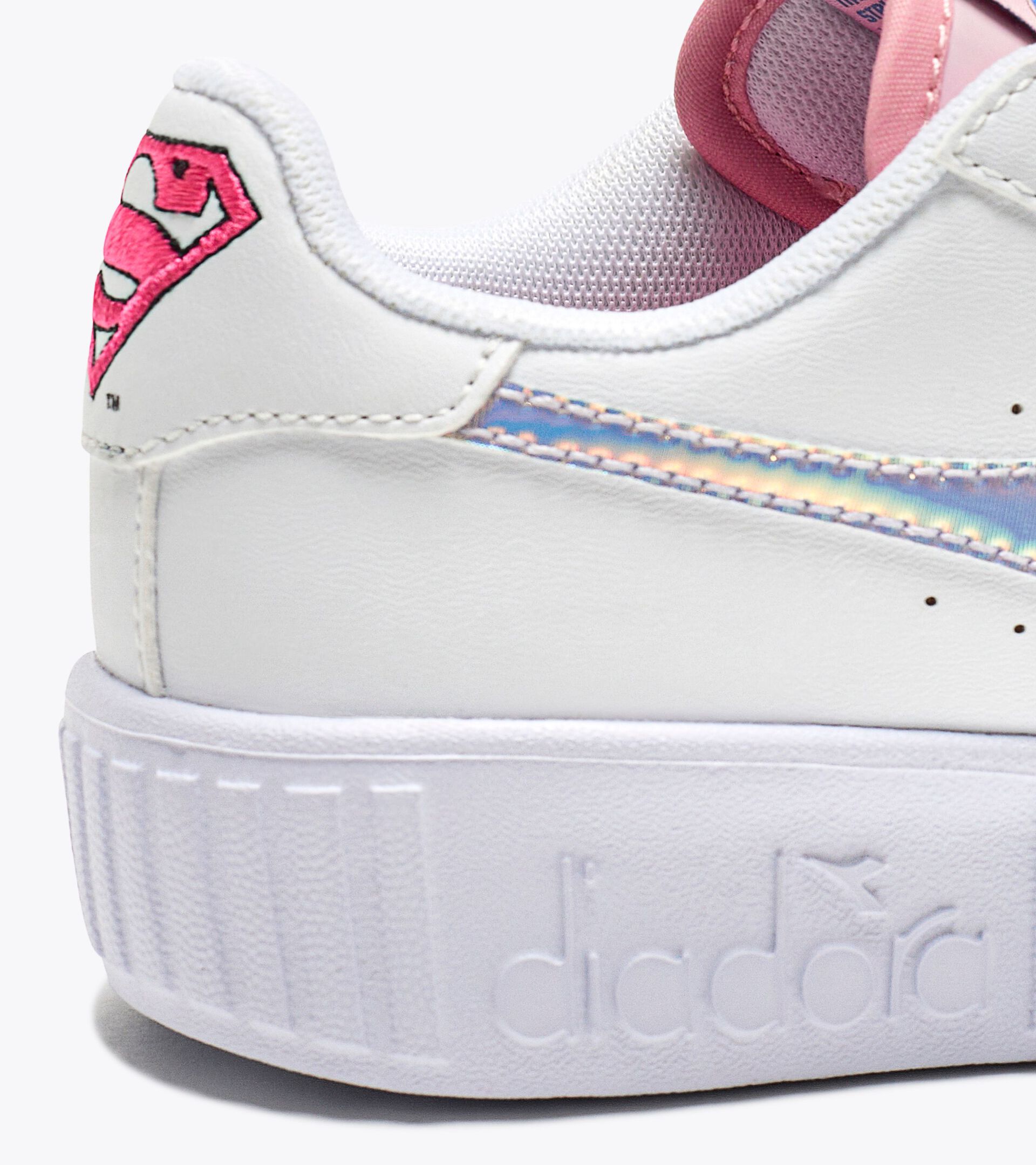 Sneakers de sport - Fille - 4-8 ans  GAME STEP  P PS SUPERGIRL BLANC/GLACE ORCHIDEE - Diadora