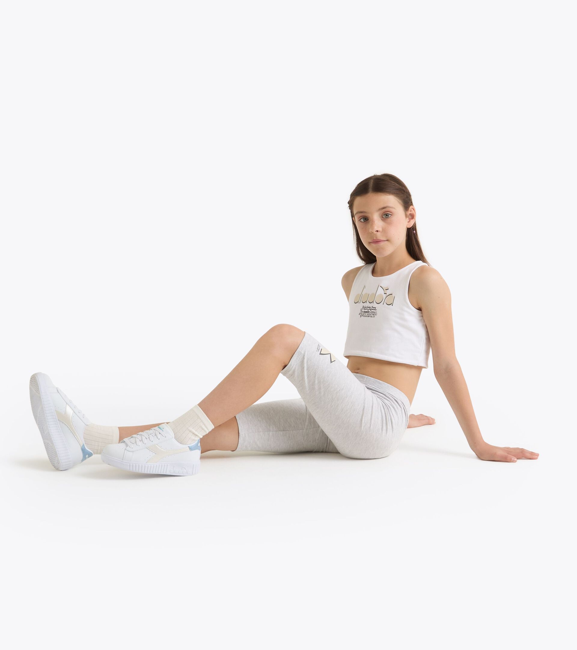 Sportset - Mädchen JG. SET DISTRICT OFF WHITE /MELANGE GRAY - Diadora