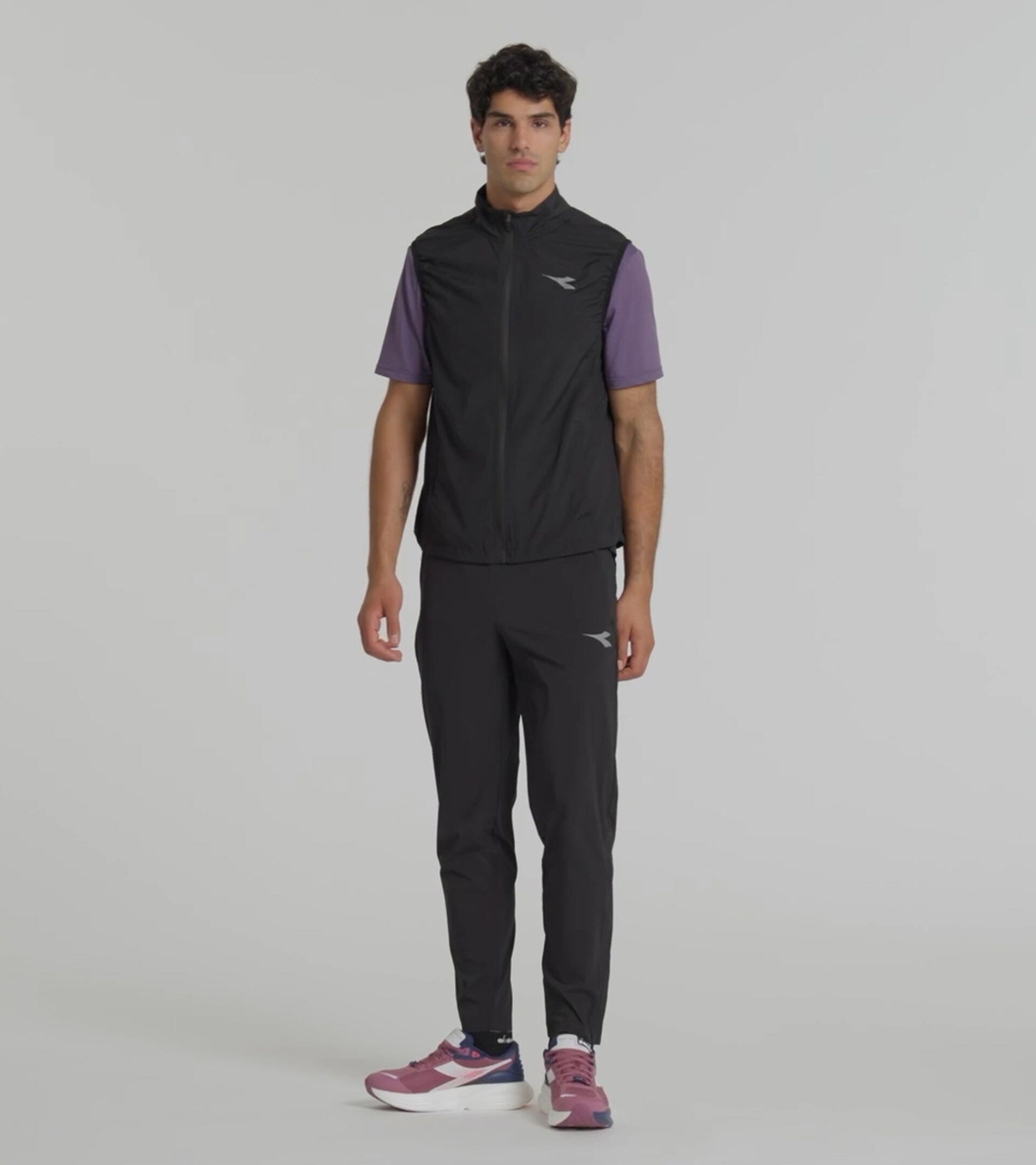 Vests - Men&rsquo;s WINDBREAKER PACKABLE VEST BLACK - Diadora