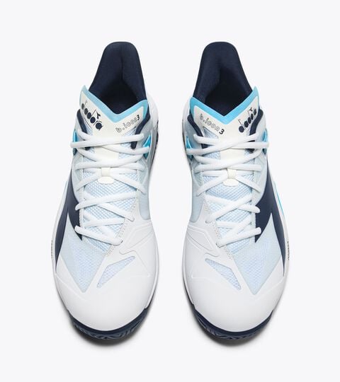 B.ICON 3 AG, WHITE/BLUE CORSAIR Tennis shoe for hard surfaces and clay courts - Stability - Men’s B.ICON 3 AG WHITE/BLUE CORSAIR - Diadora