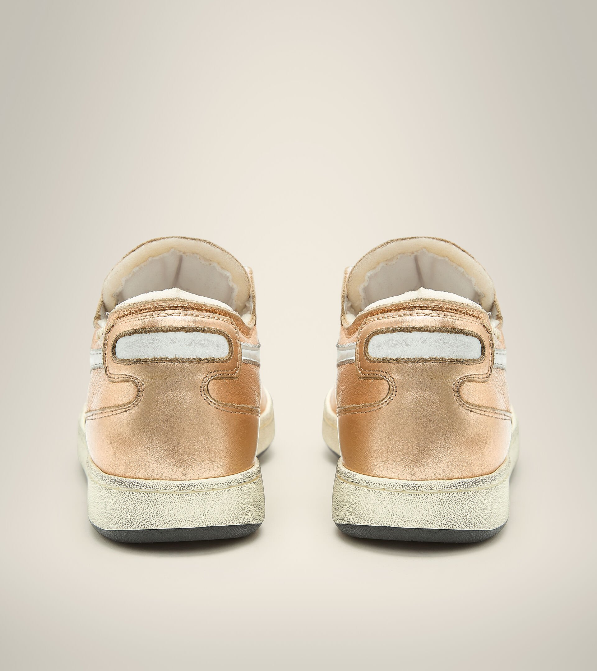 Heritage shoe - Women MI BASKET ROW CUT SILVER USED W PINK CLOUD (50182) - Diadora