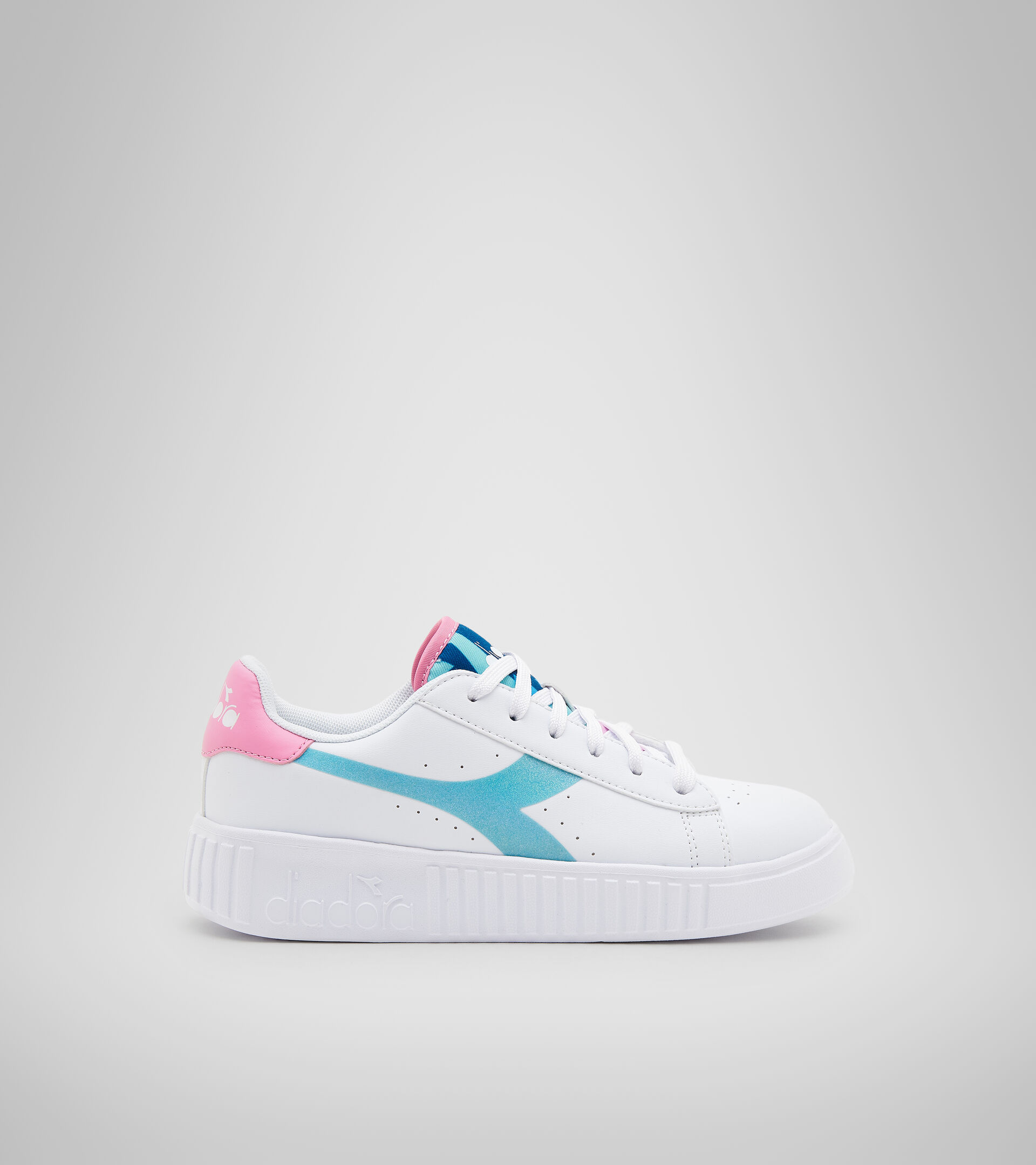 Sports shoes - Junior 8-16 years GAME STEP WONDERLAND GS WHITE/FUCHSIA PINK - Diadora