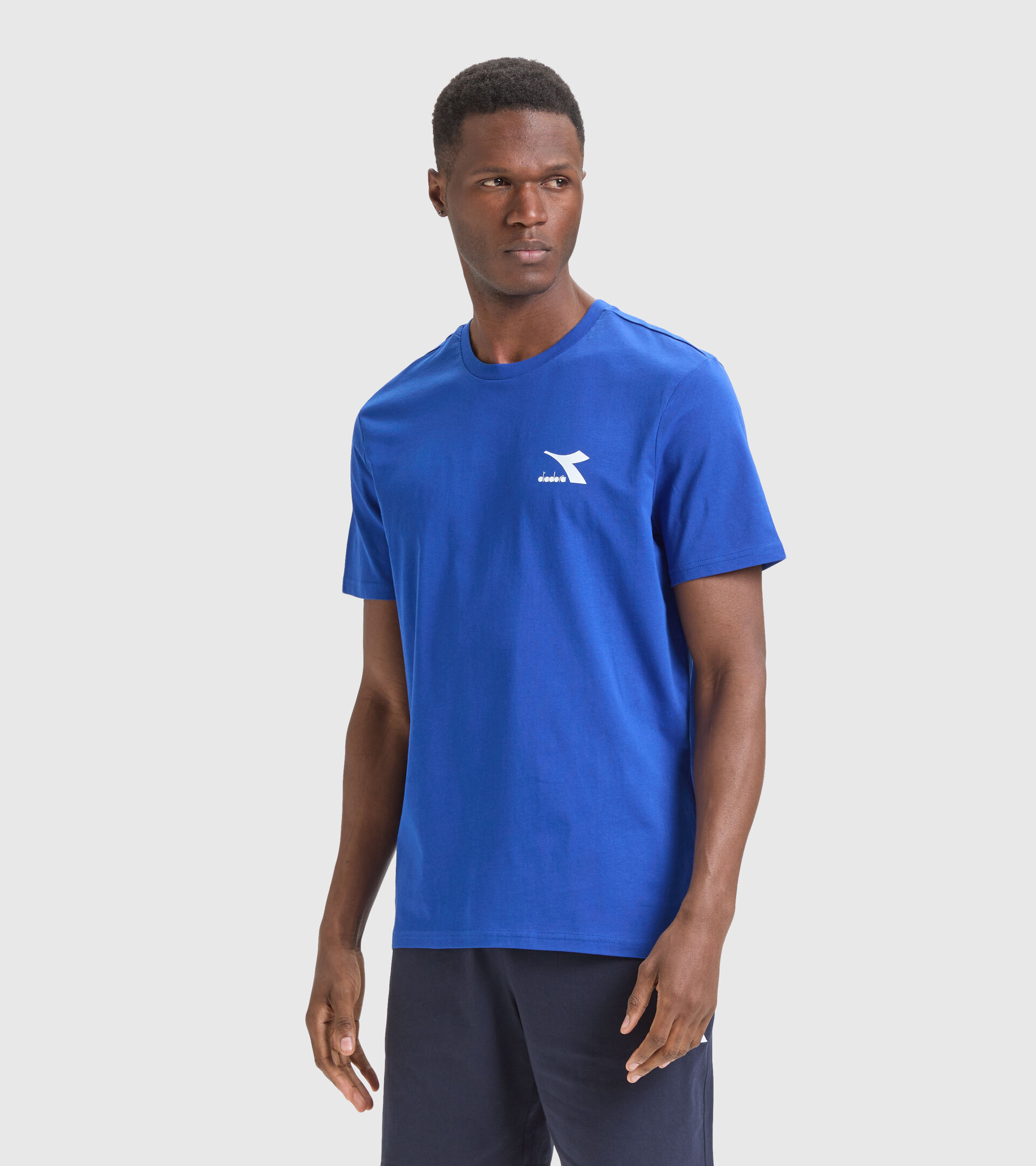 Camiseta de algodón - Hombre T-SHIRT SS CORE AZUL AUTENTICO - Diadora