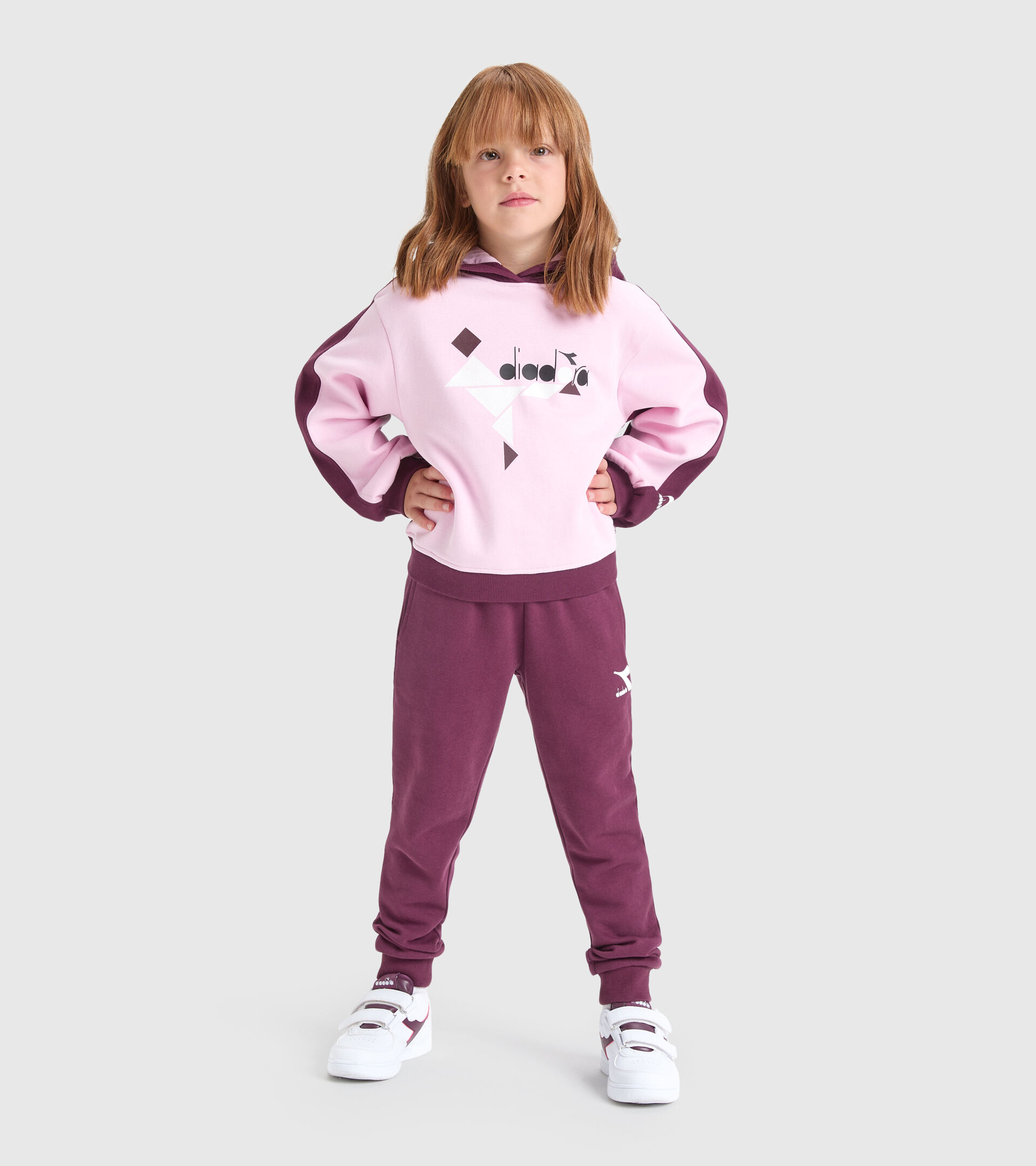 Hoodie - Mädchen JG.HOODIE SWEAT GLEE VERNICHTET VIOLETT - Diadora