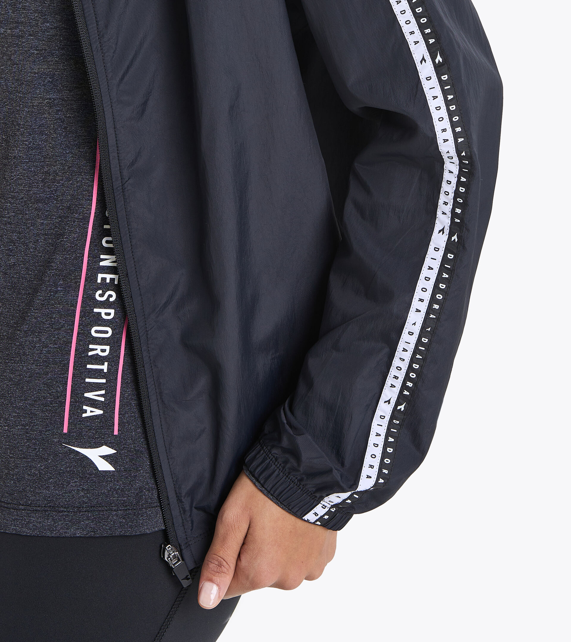 Chaqueta para correr - Mujer L. MULTILAYER JACKET BE ONE NEGRO - Diadora