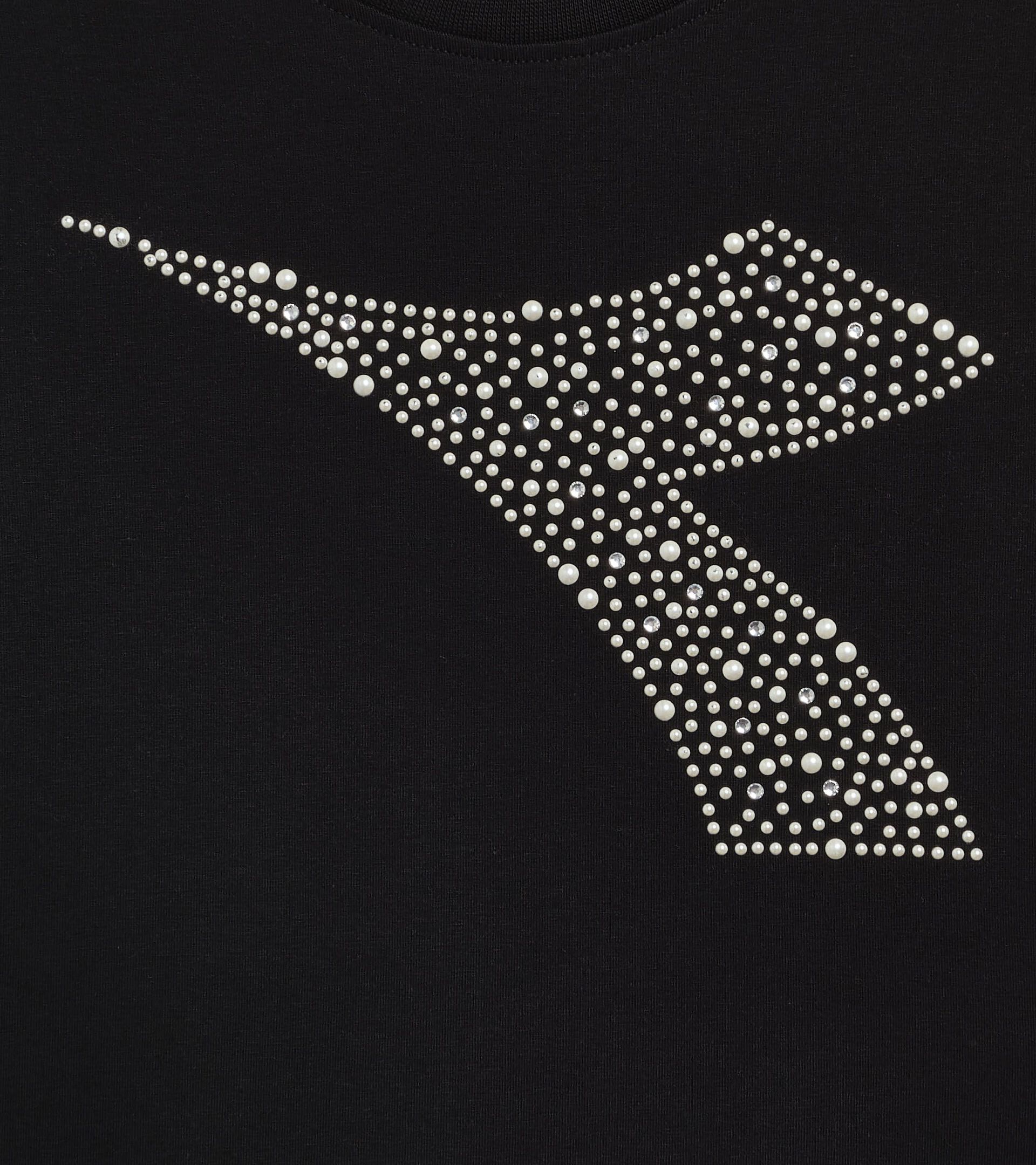 Sports t-shirt - Girls JG. T-SHIRT SS RHINESTONE TD BLACK - Diadora