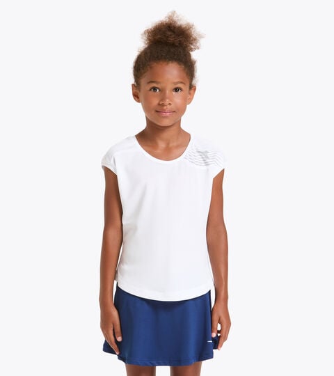 Tennis T-shirt - Junior G. T-SHIRT COURT OPTICAL WHITE - Diadora