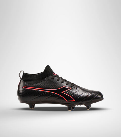 Chaussures de football pour terrains humides BRASIL ELITE R SC NERO/ROSSO FLUO - Diadora