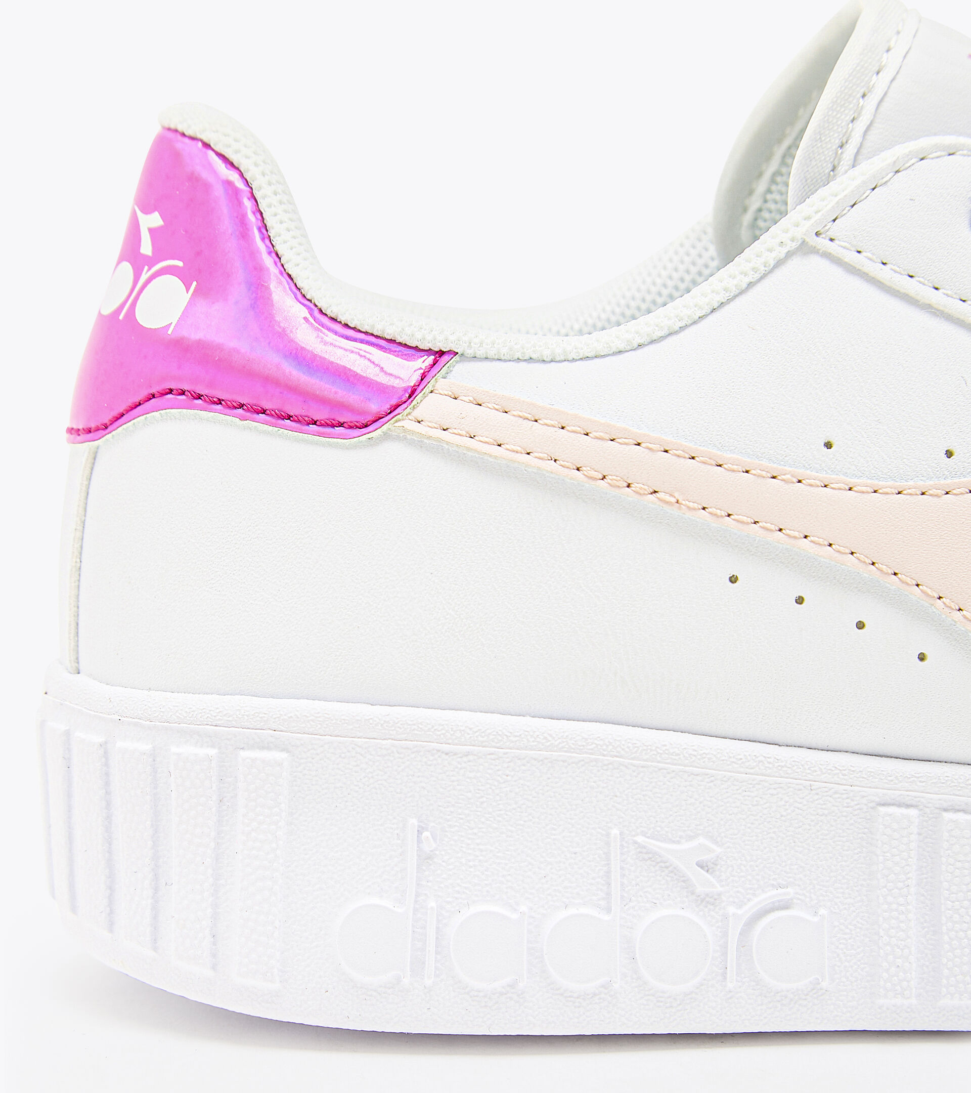 Sports shoes - Youth 8-16 years GAME STEP GS WHITE/ROBINIA VIOLET - Diadora