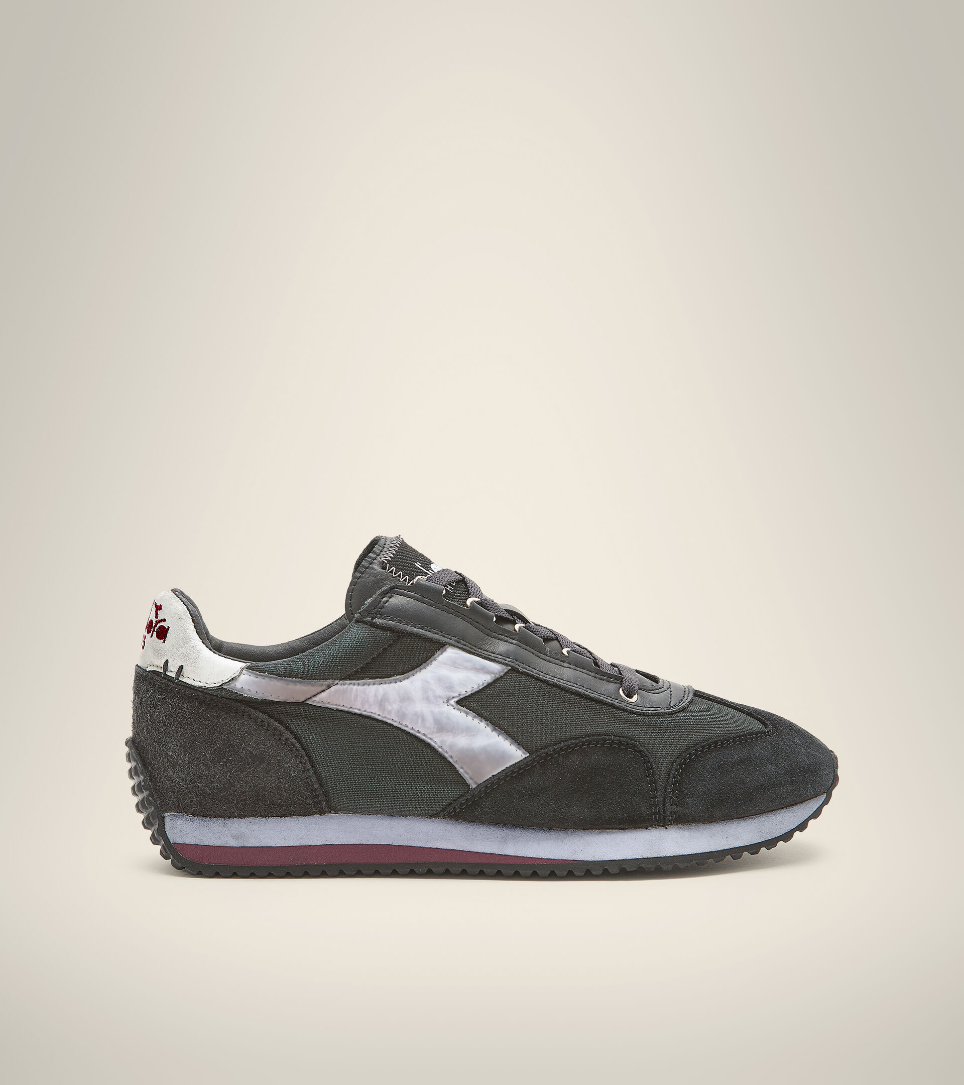 Heritage shoe - Unisex EQUIPE H DIRTY STONE WASH EVO ANTHRACITE BLACK - Diadora