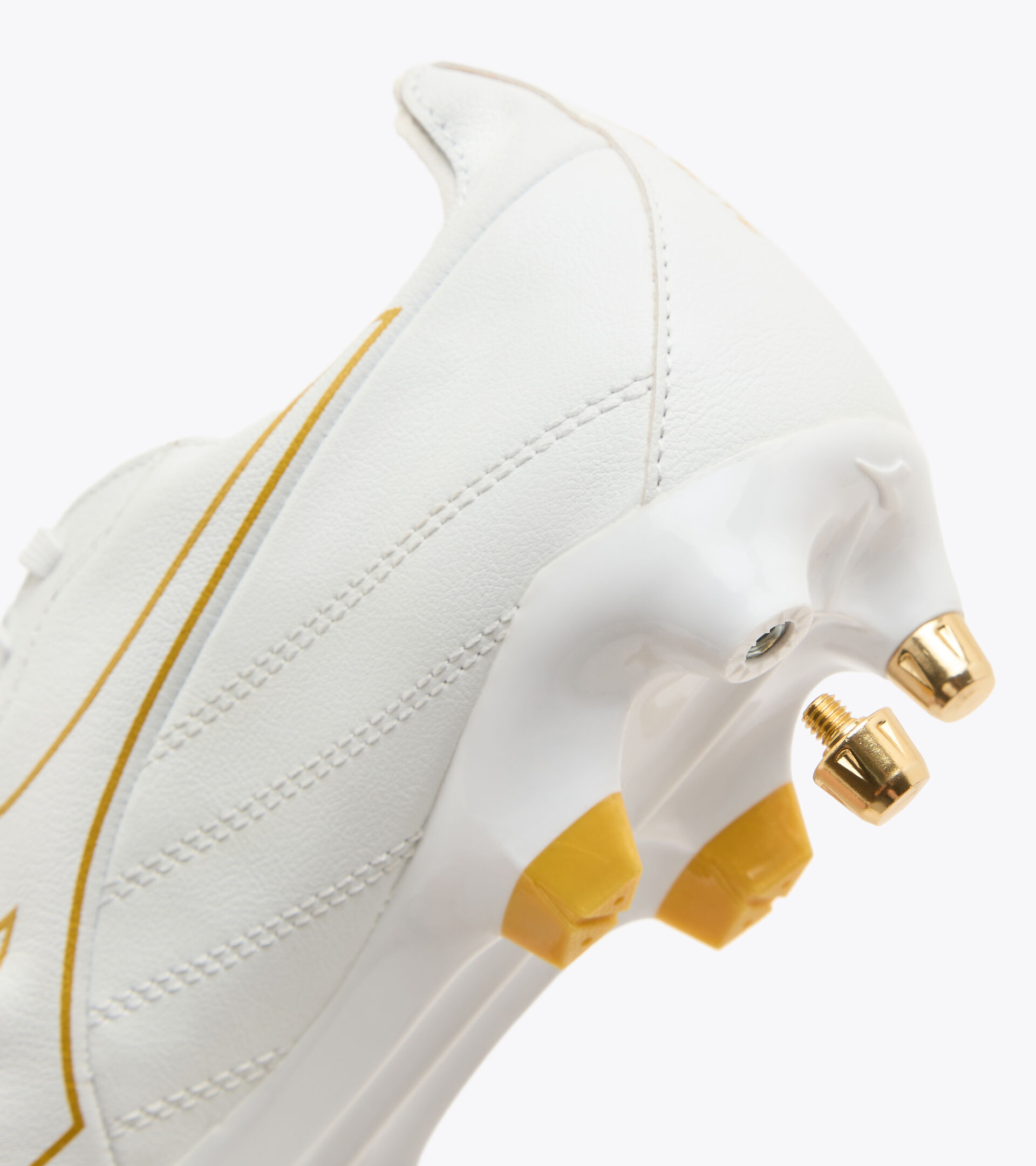 Chaussures de football pour terrains gras/humides BRASIL ELITE LT MPH BLANC/OR BRUN - Diadora