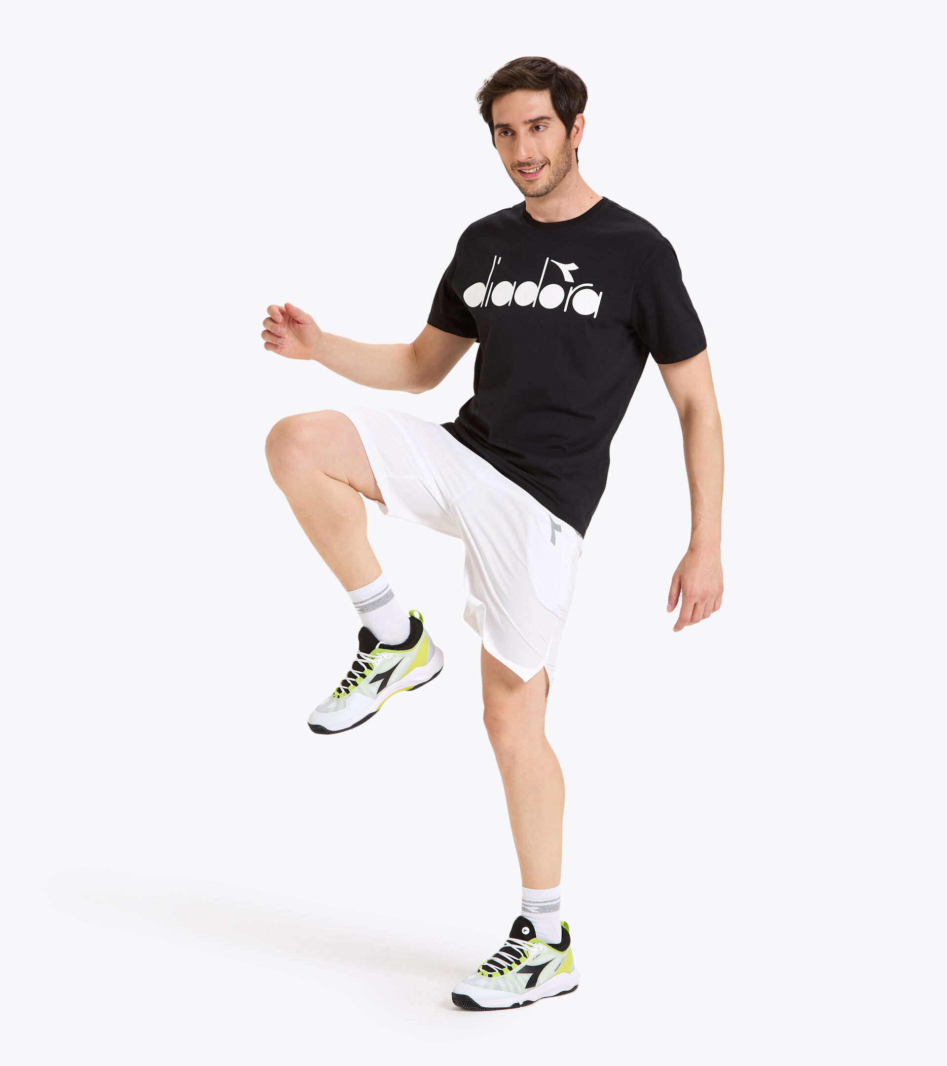 T-shirt de tennis - Homme SS T-SHIRT DIADORA CLUB NOIR - Diadora