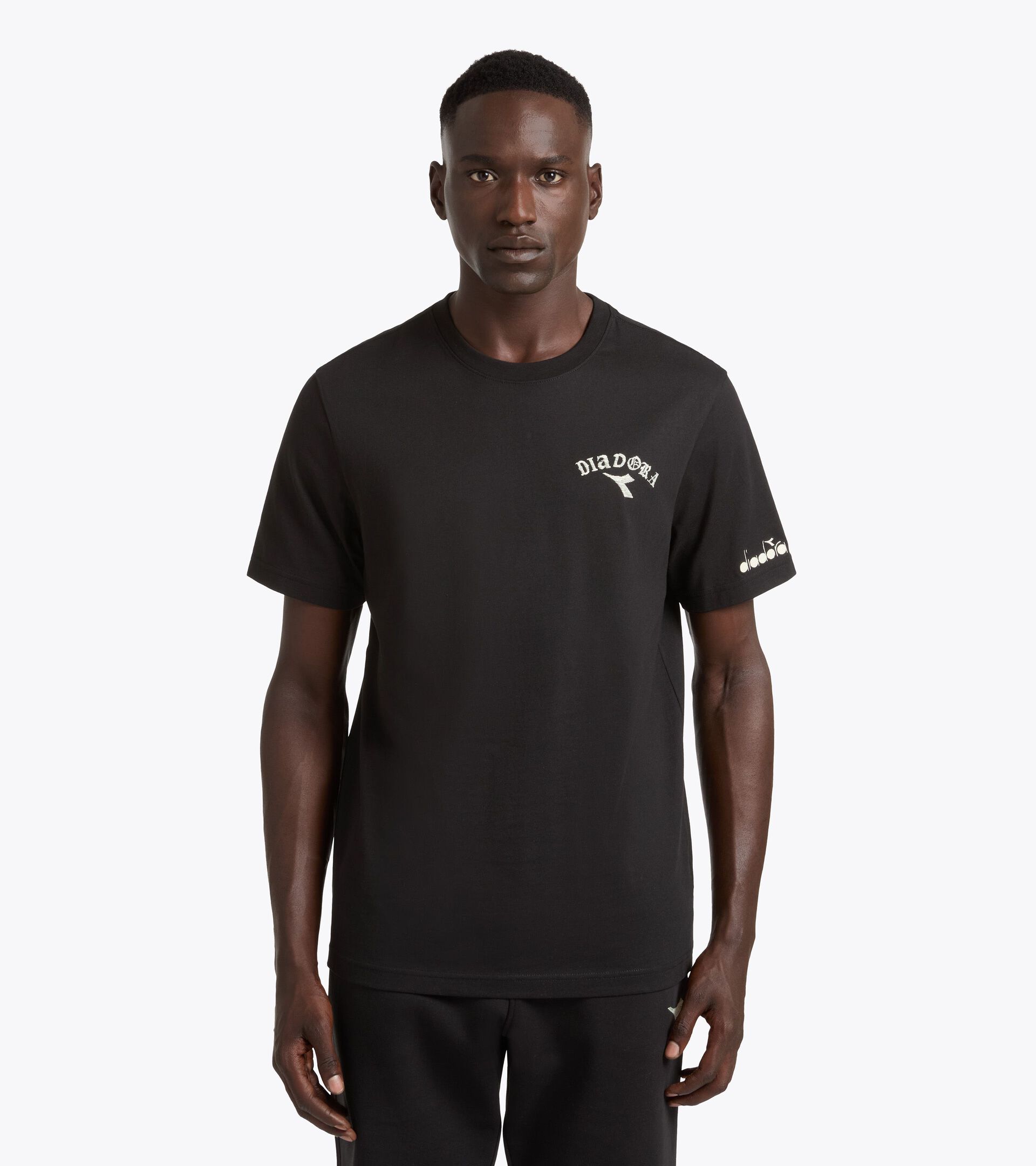 T-Shirt aus Baumwolle - Run Valley - F&uuml;r alle Geschlechter SS T-SHIRT RUN CREW SCHWARZ - Diadora