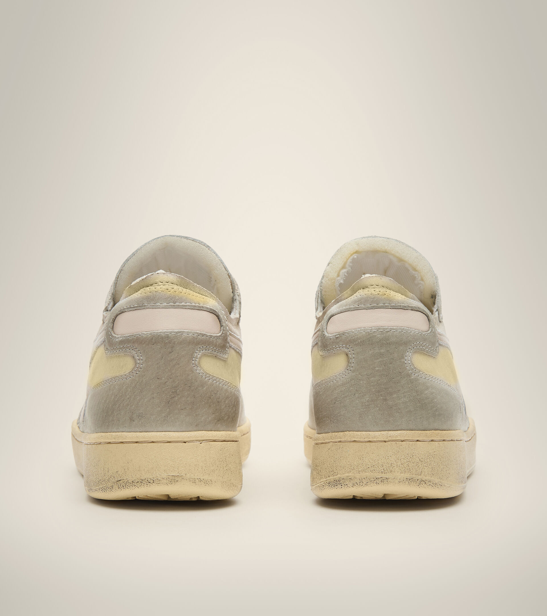 Heritage shoe - Unisex MI BASKET ROW CUT PIGSKIN USED BEIGE ALMOND OIL - Diadora