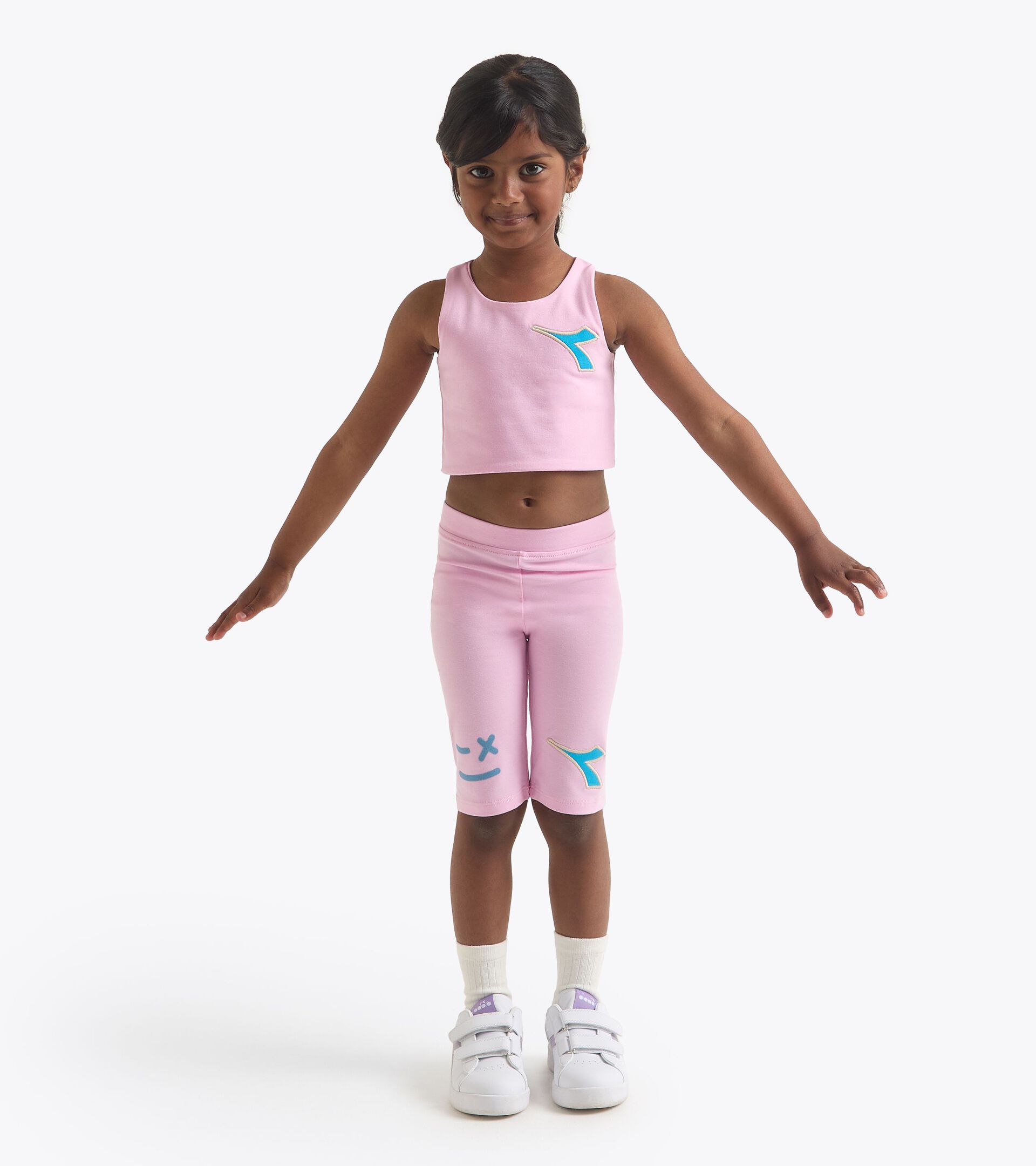 Conjunto - Corte cómodo - Niña JG. SET CYCLIST TD APENAS ROSA - Diadora