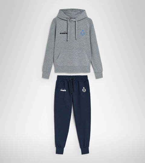 TUTA FELPA RAPPRESENTANZA DONNA BV ITA, GRAY MELANGE MIDDLE Women tracksuit - Italy National Volleyball Team TUTA FELPA RAPPRESENTANZA DONNA BV ITA GRAY MELANGE MIDDLE - Diadora