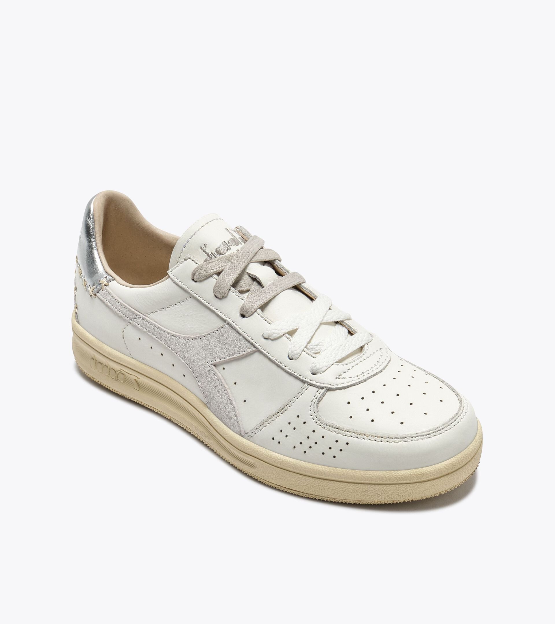 Heritage leather sneaker - All-gender
 B.ELITE X-STITCH WN WHITE/SILVER - Diadora